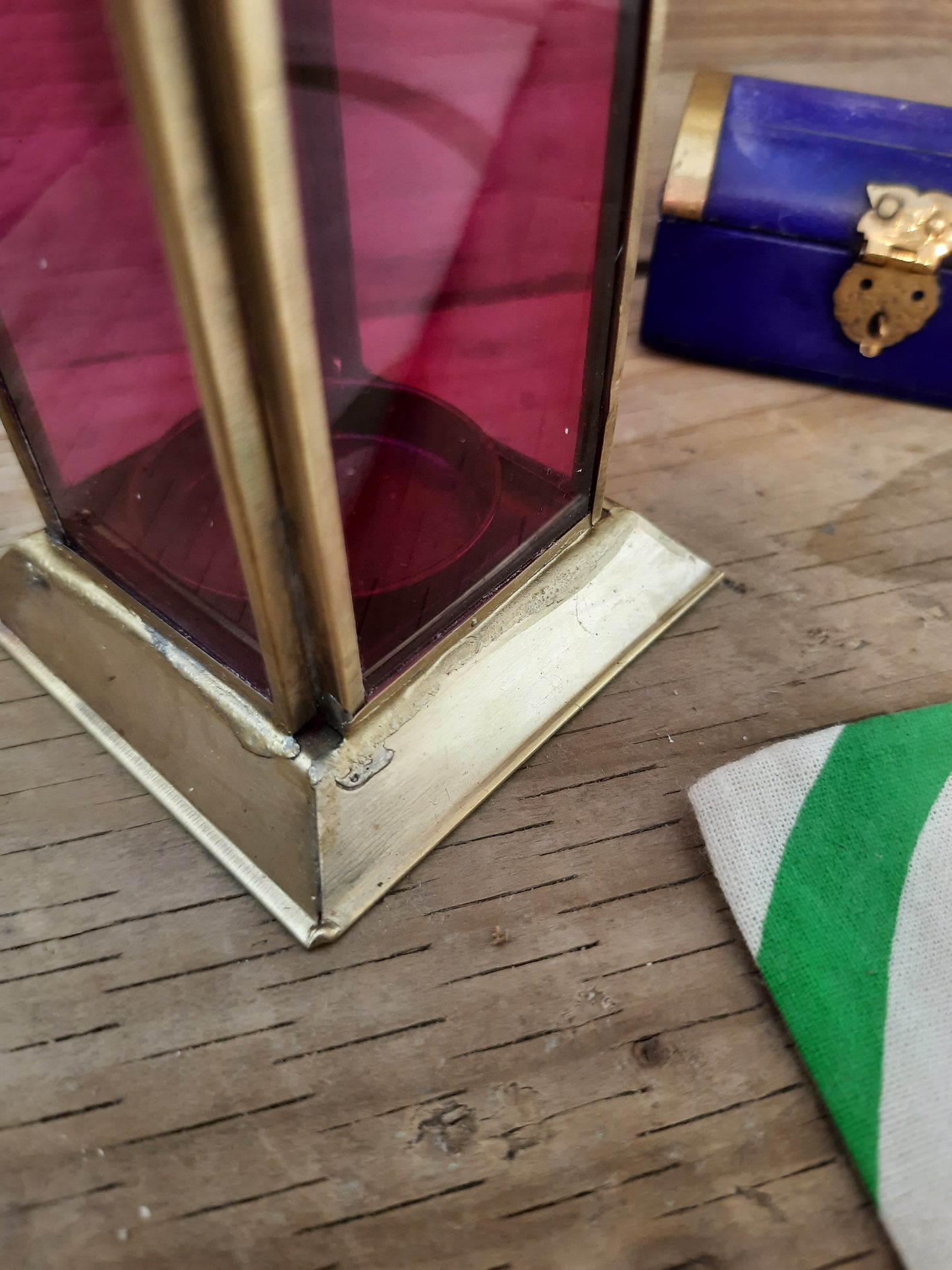 Sahara Glow: Handcrafted Moroccan Glass Lantern