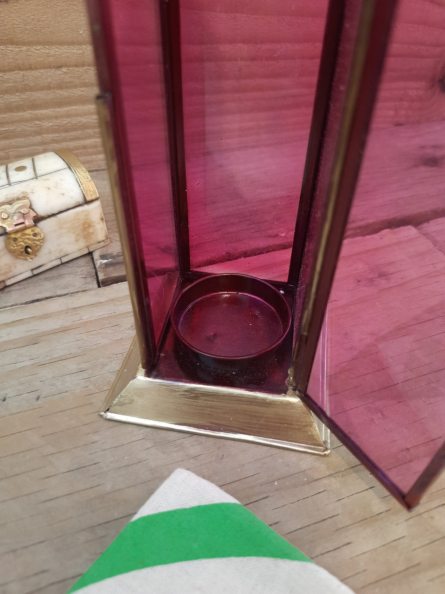 Sahara Glow: Handcrafted Moroccan Glass Lantern