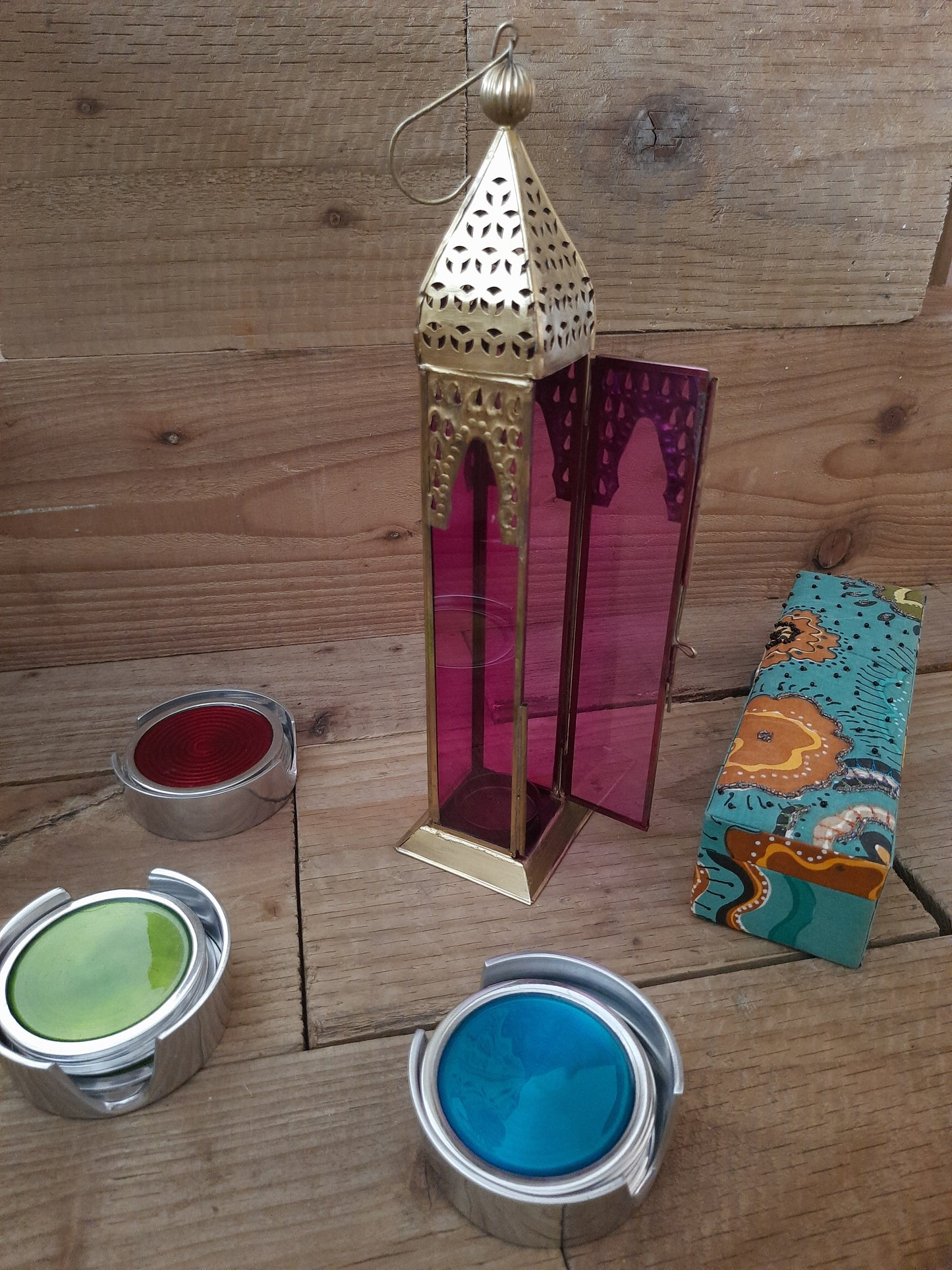 Sahara Glow: Handcrafted Moroccan Glass Lantern