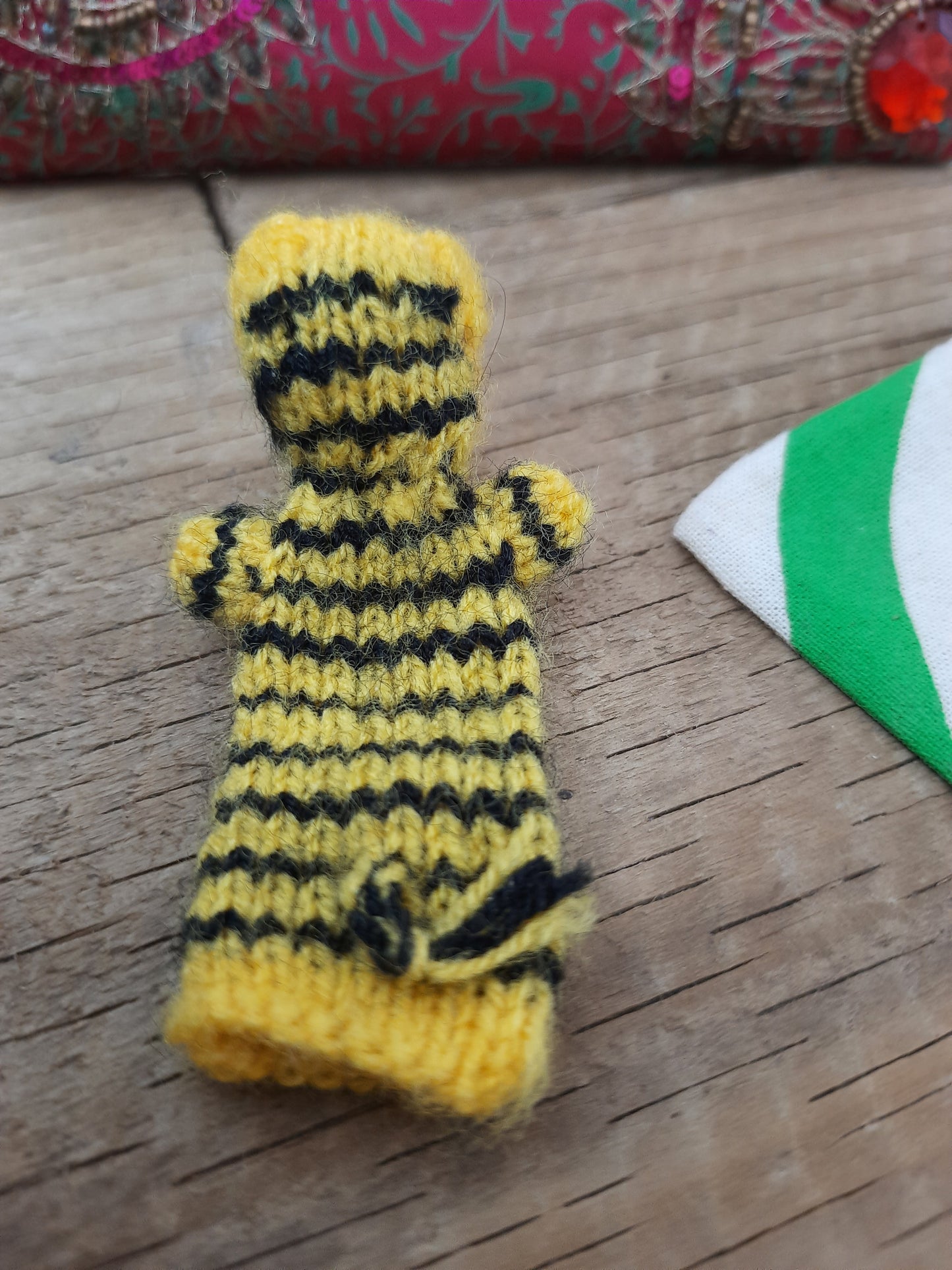 A Cute Tiger Family Finger Puppet