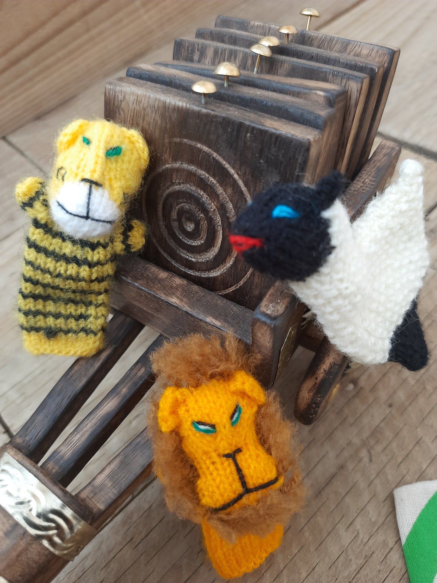 A Cute Tiger Family Finger Puppet