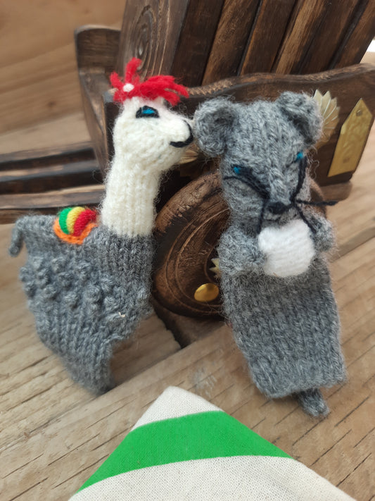 Luxurious Llama Animal Finger Puppet