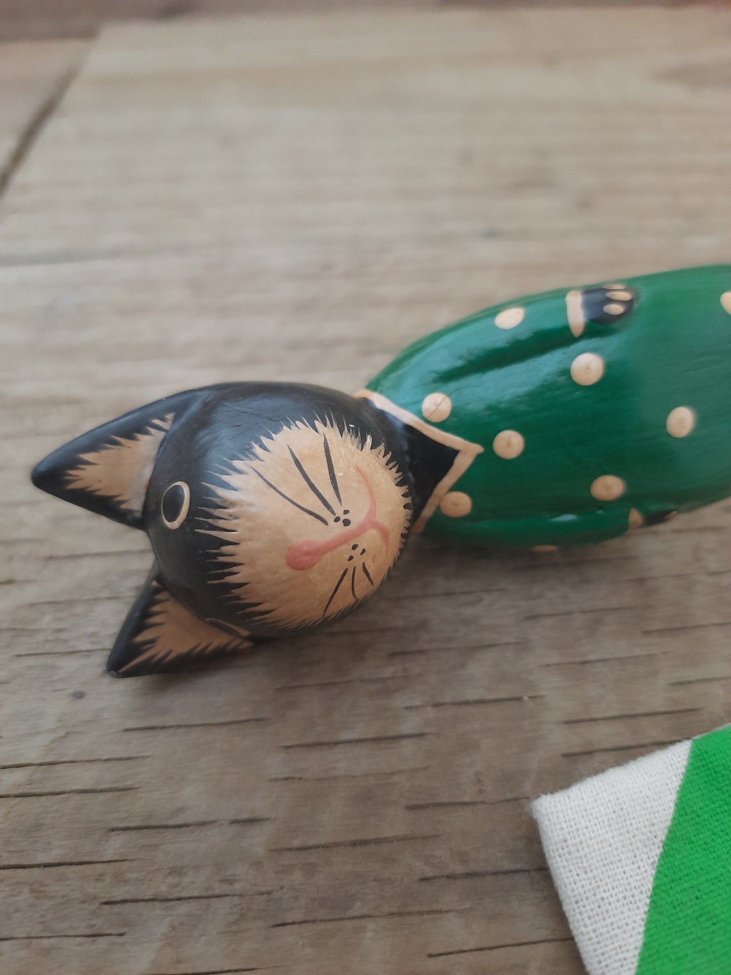 Ethical Wooden Cat Ornament