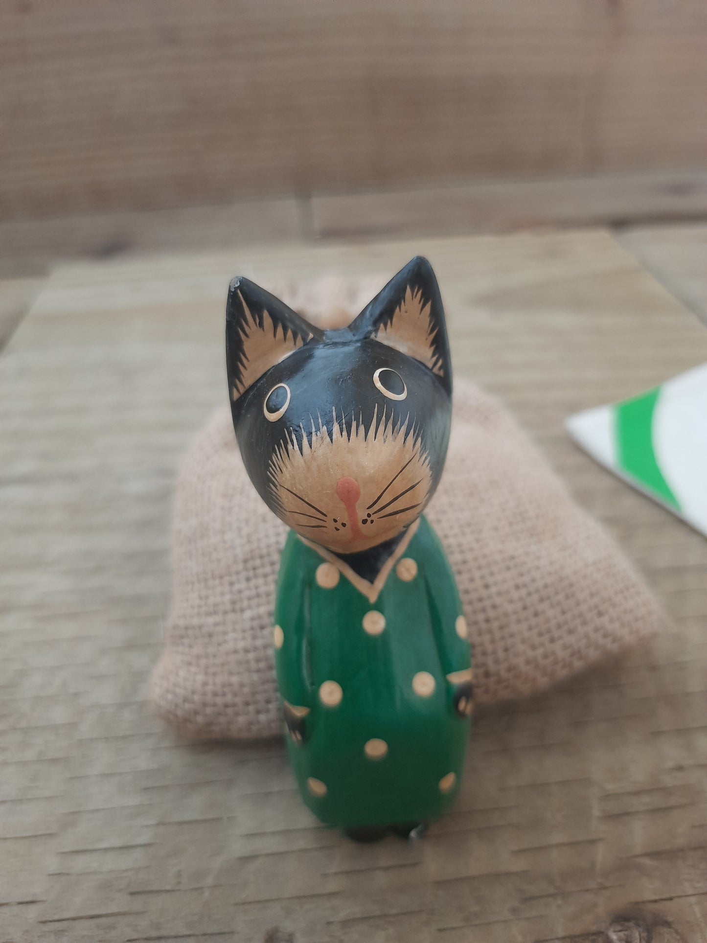 Ethical Wooden Cat Ornament