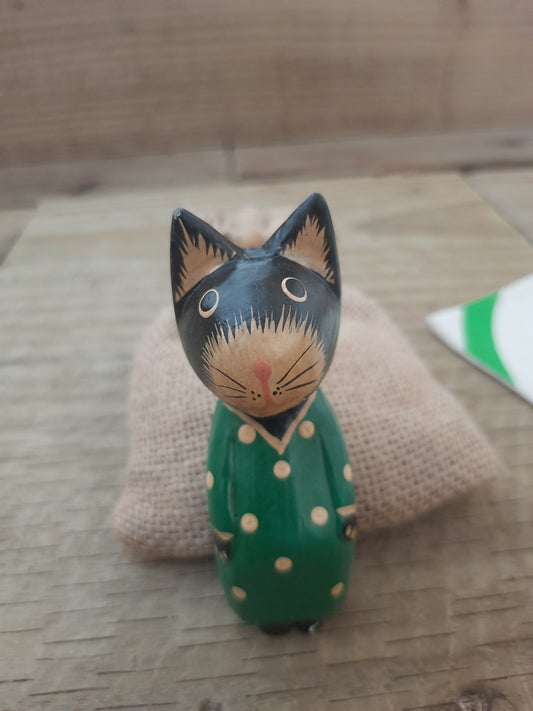 Ethical Wooden Cat Ornament