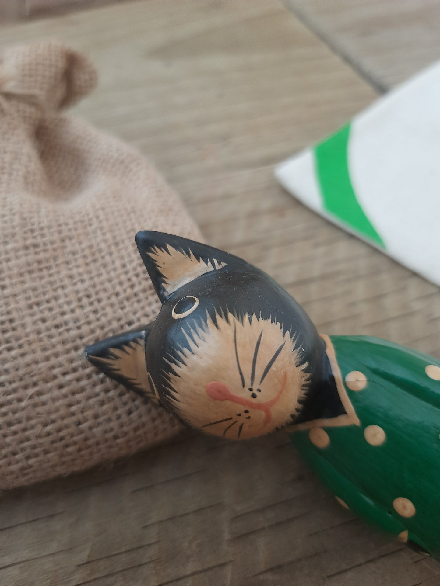 Ethical Wooden Cat Ornament
