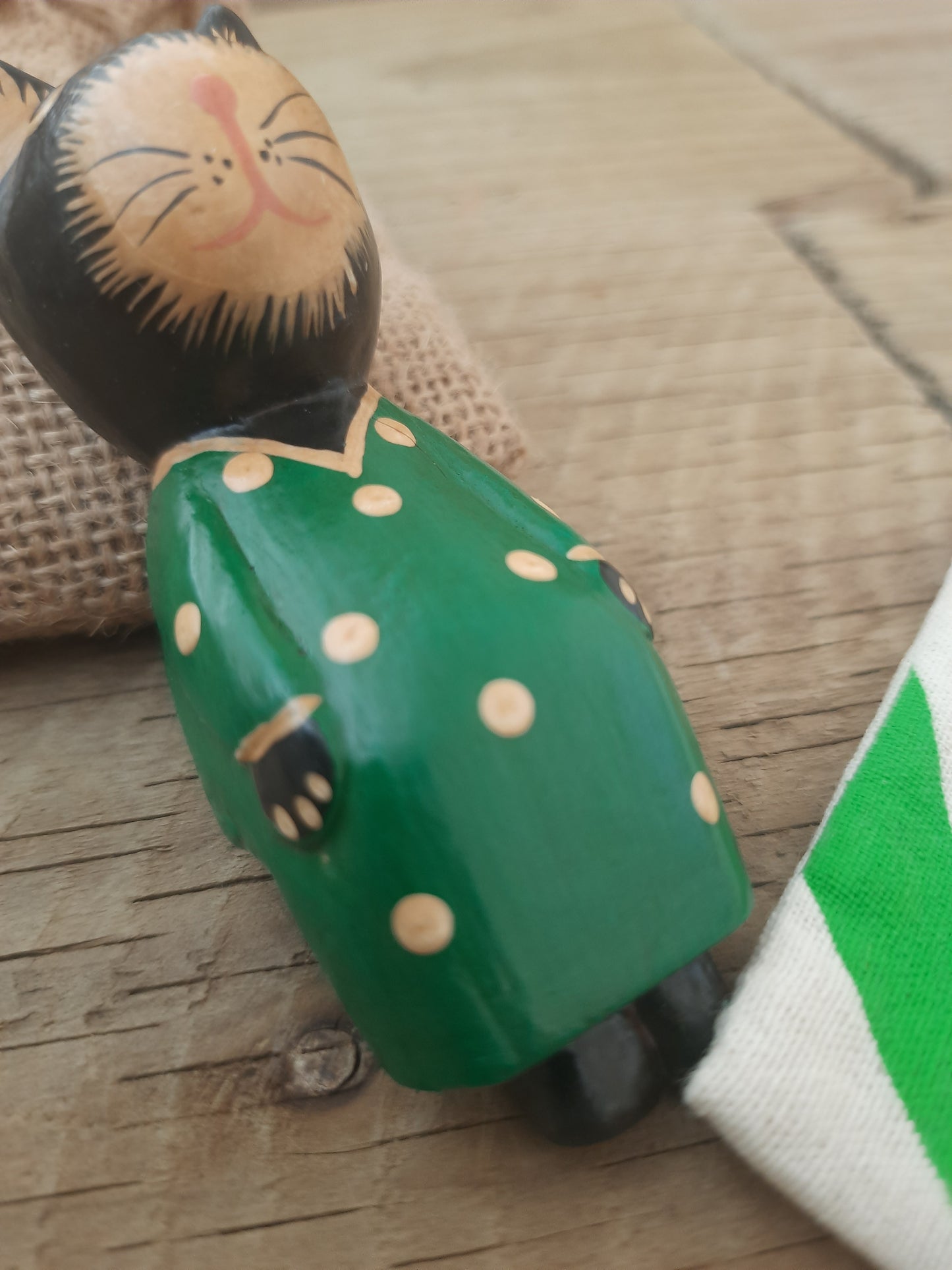 Ethical Wooden Cat Ornament