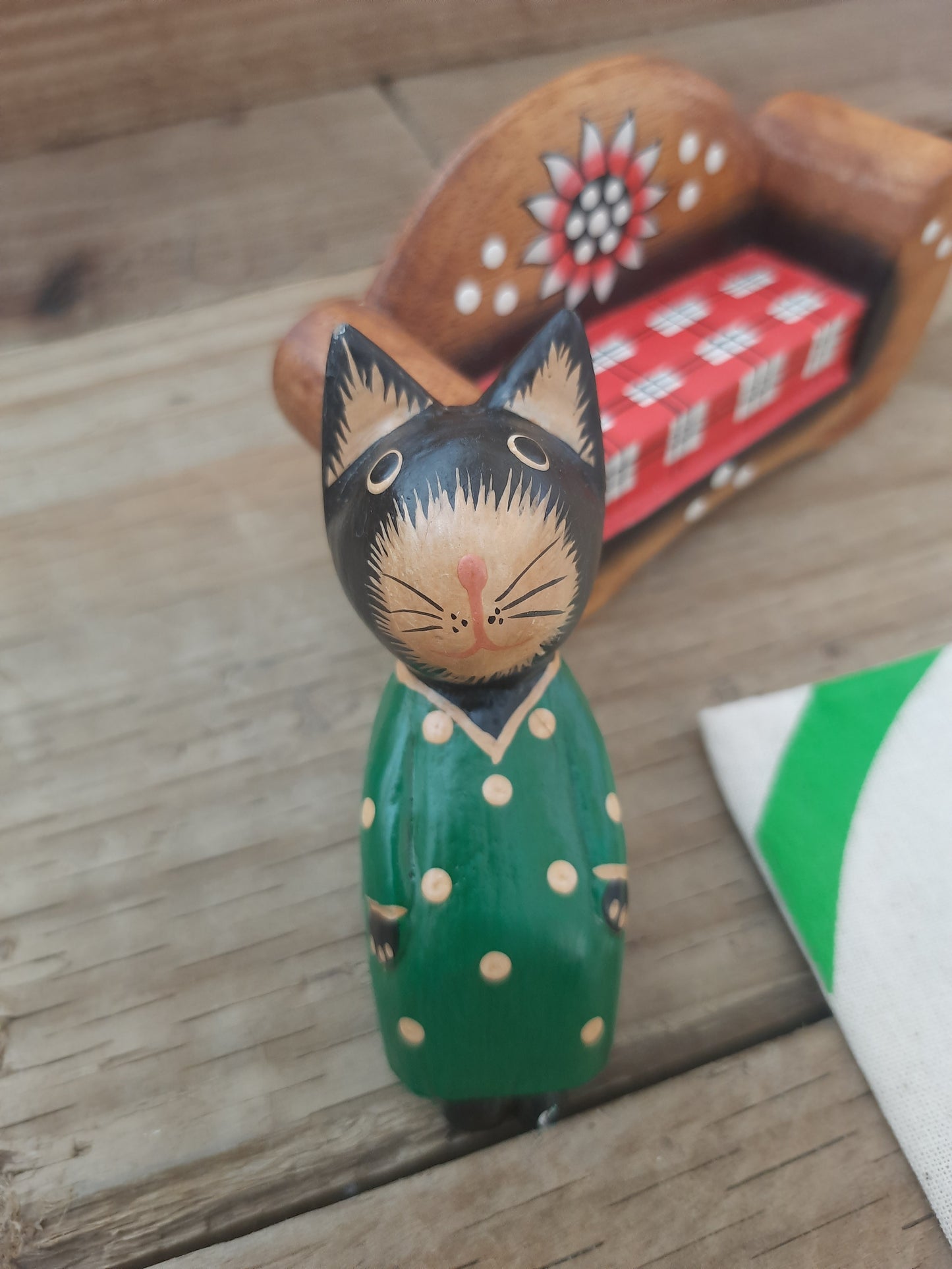 Ethical Wooden Cat Ornament