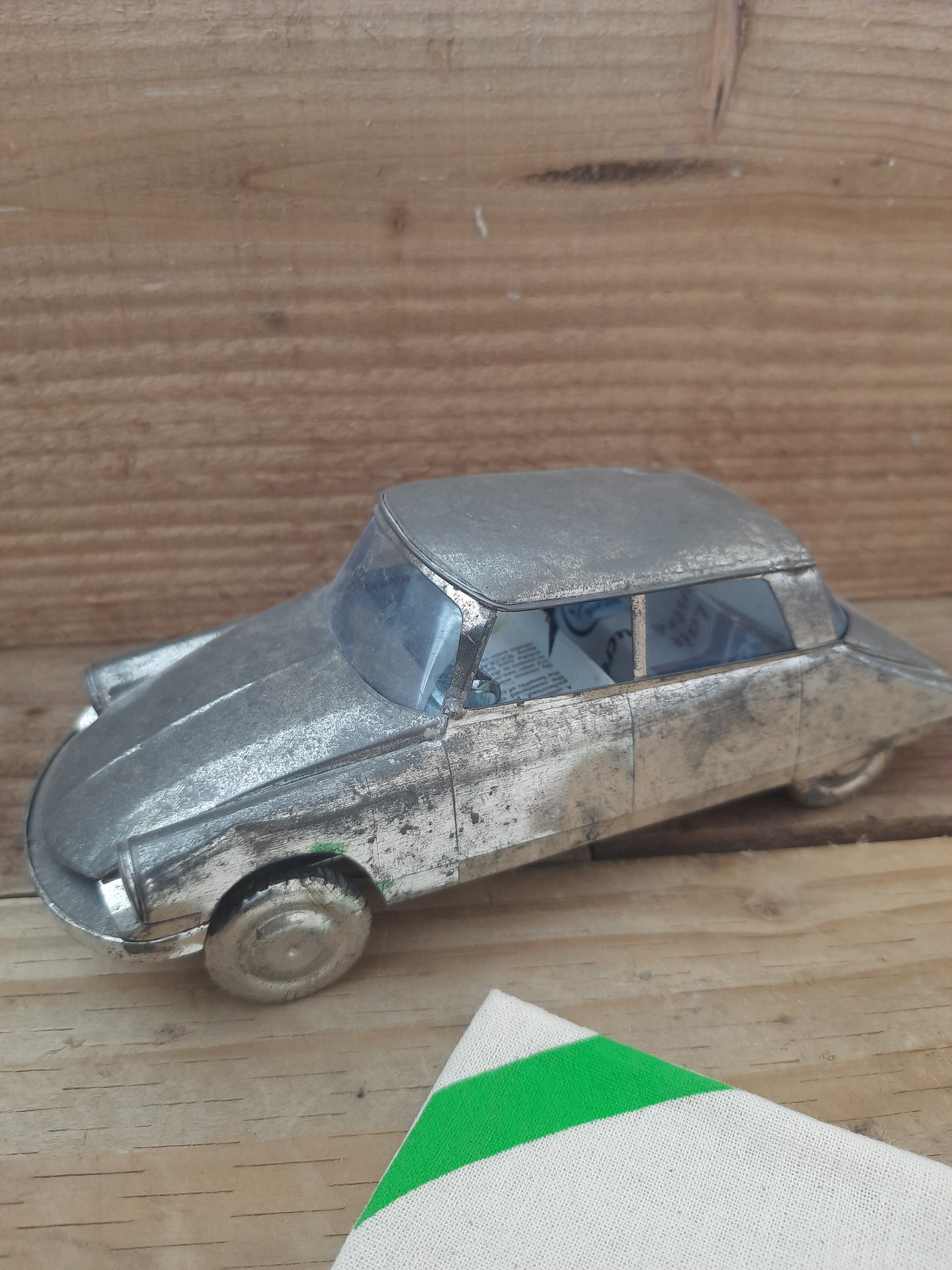 Handcrafted Recycled Metal Car