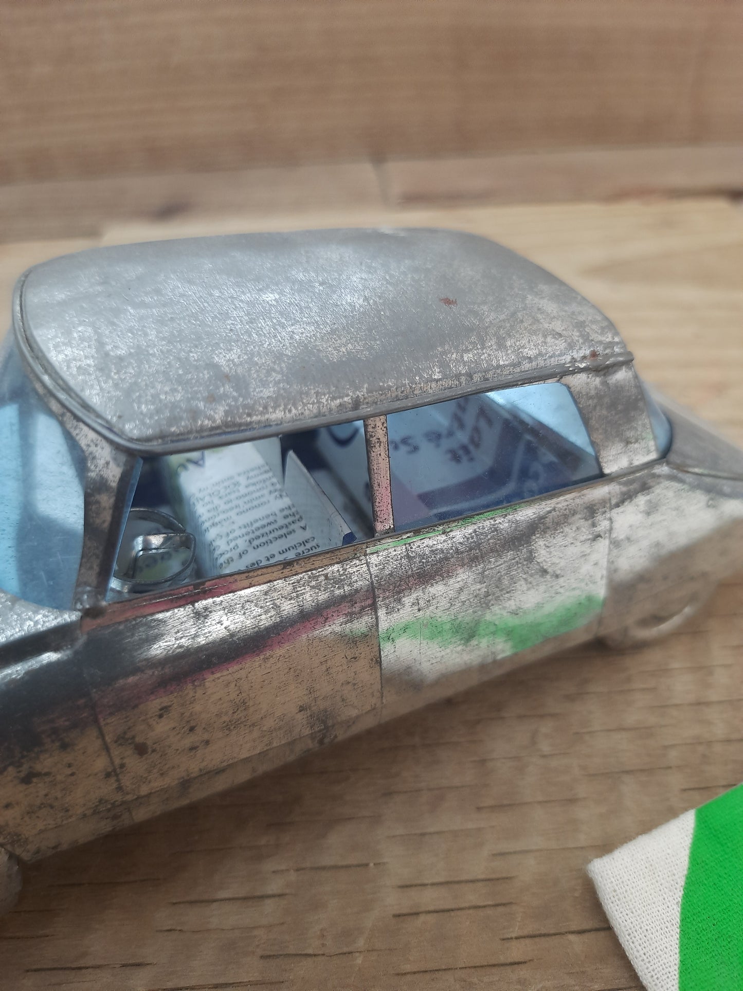 Handcrafted Recycled Metal Car
