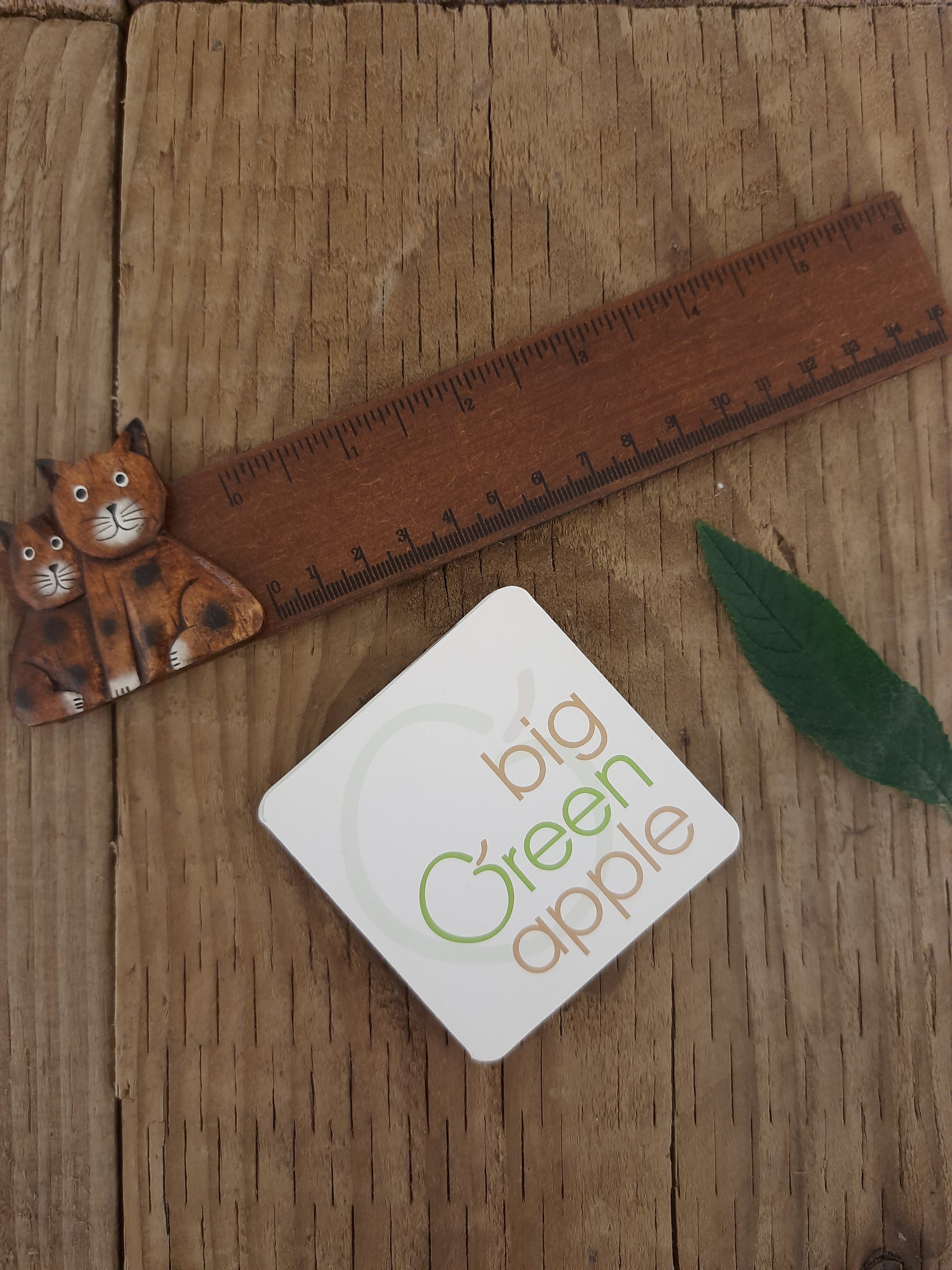 eco friendly gift ideas, wooden fair trade cat ruler, sustainable living, shop ethical