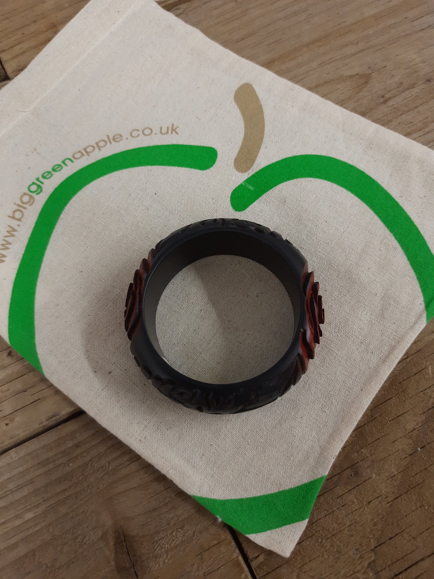 Striking Black Bangle