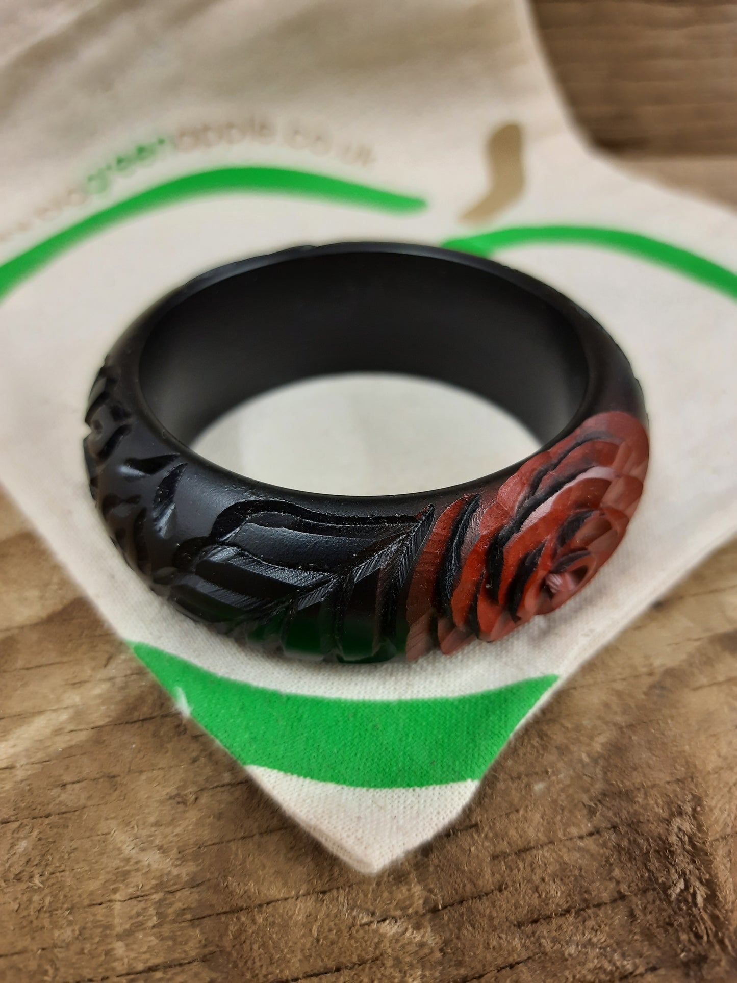 Striking Black Bangle