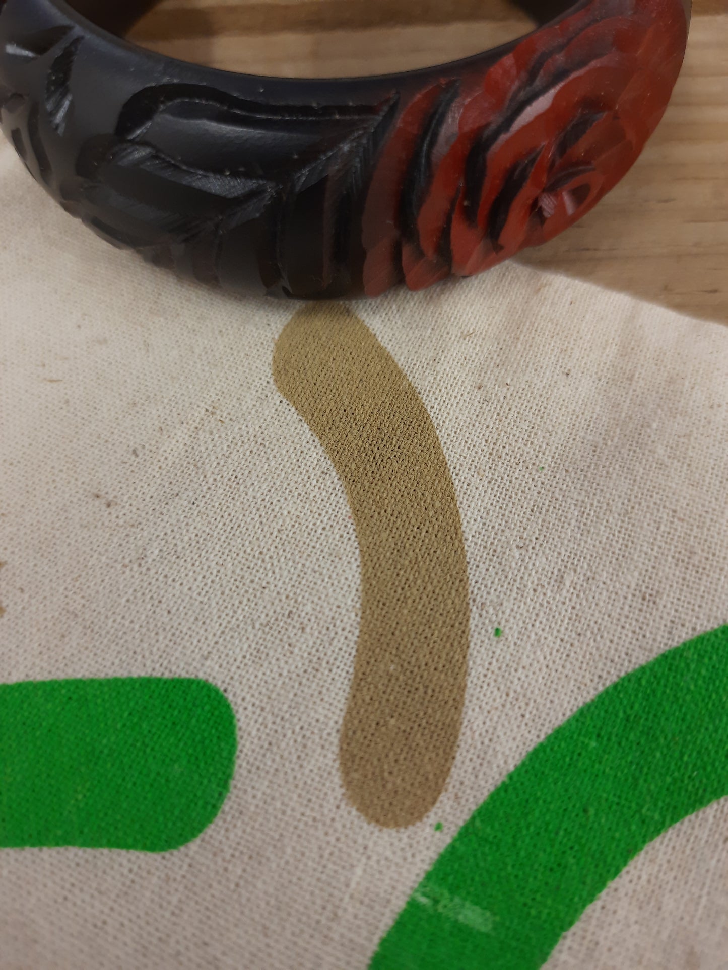 Striking Black Bangle