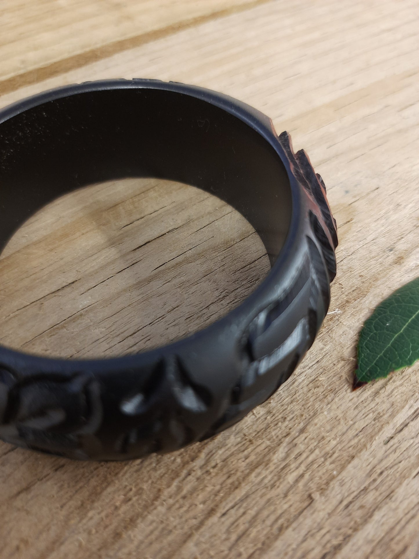 Striking Black Bangle