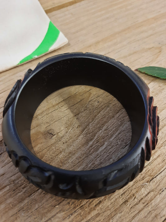 Striking Black Bangle