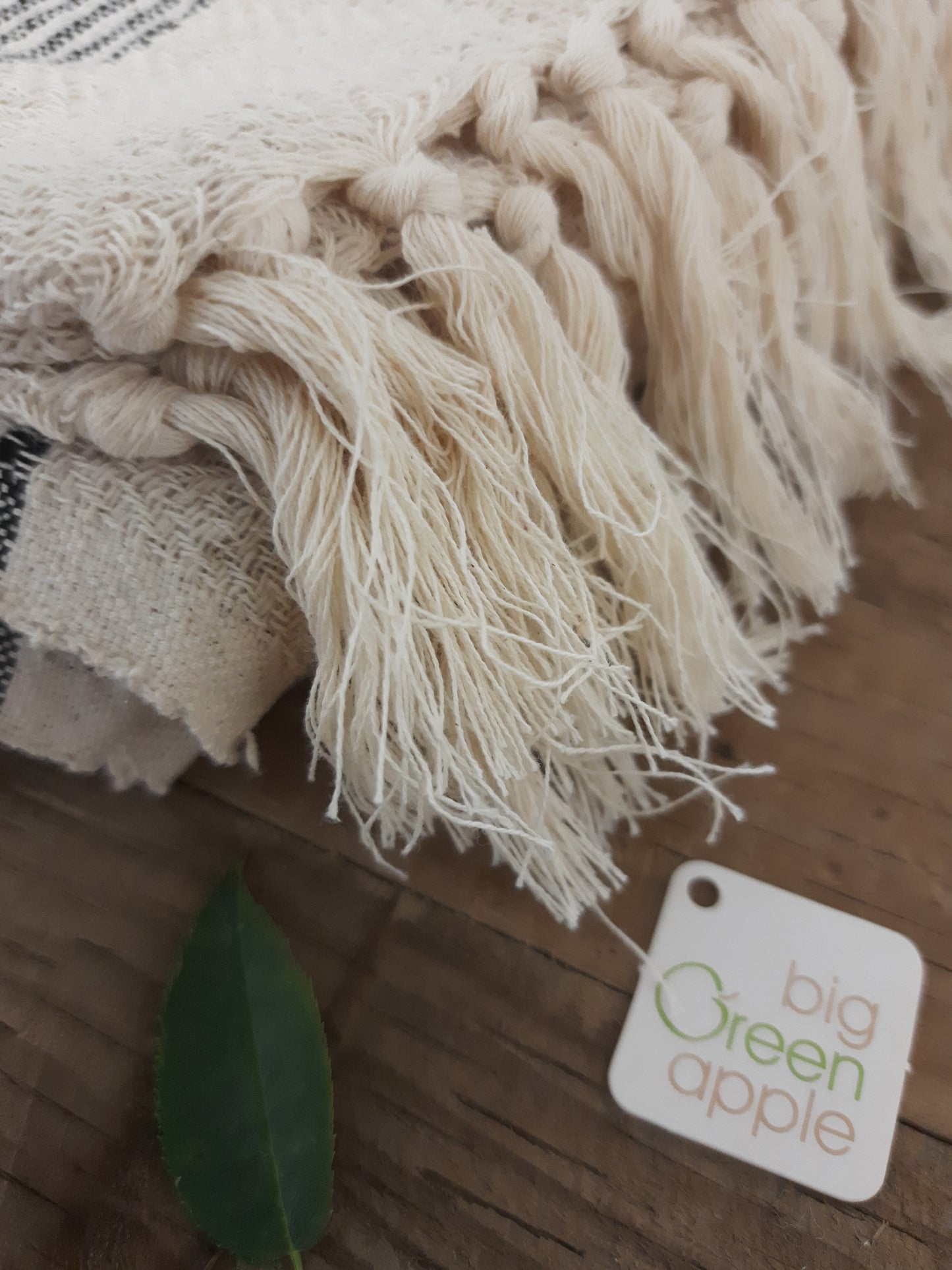 Fair Trade Throw | Peppermint With Tassels | Cotton | Ethical Brands | Throw Blankets | Sustainable Company