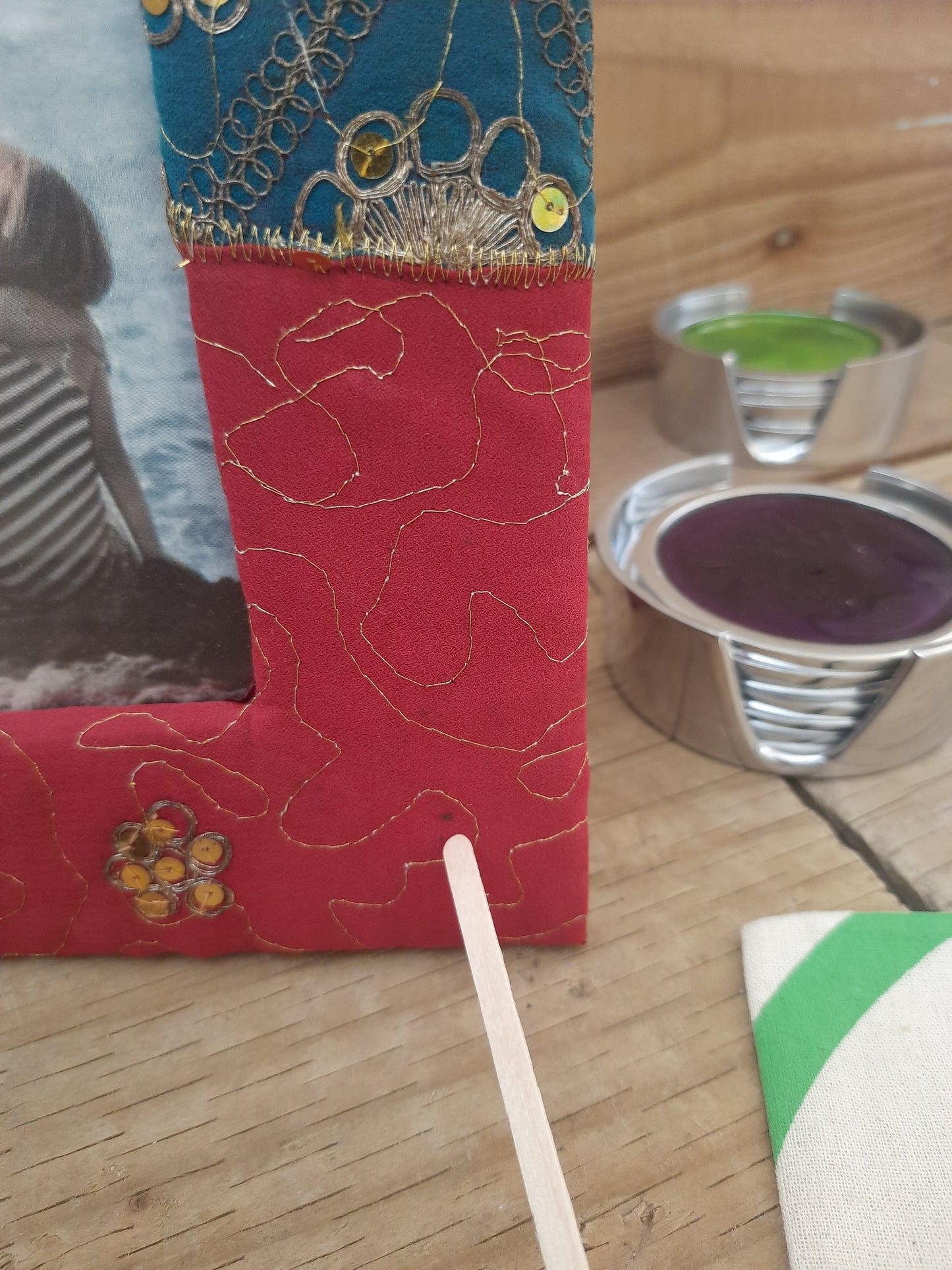 Decorative colourful photo frame for displaying photographs