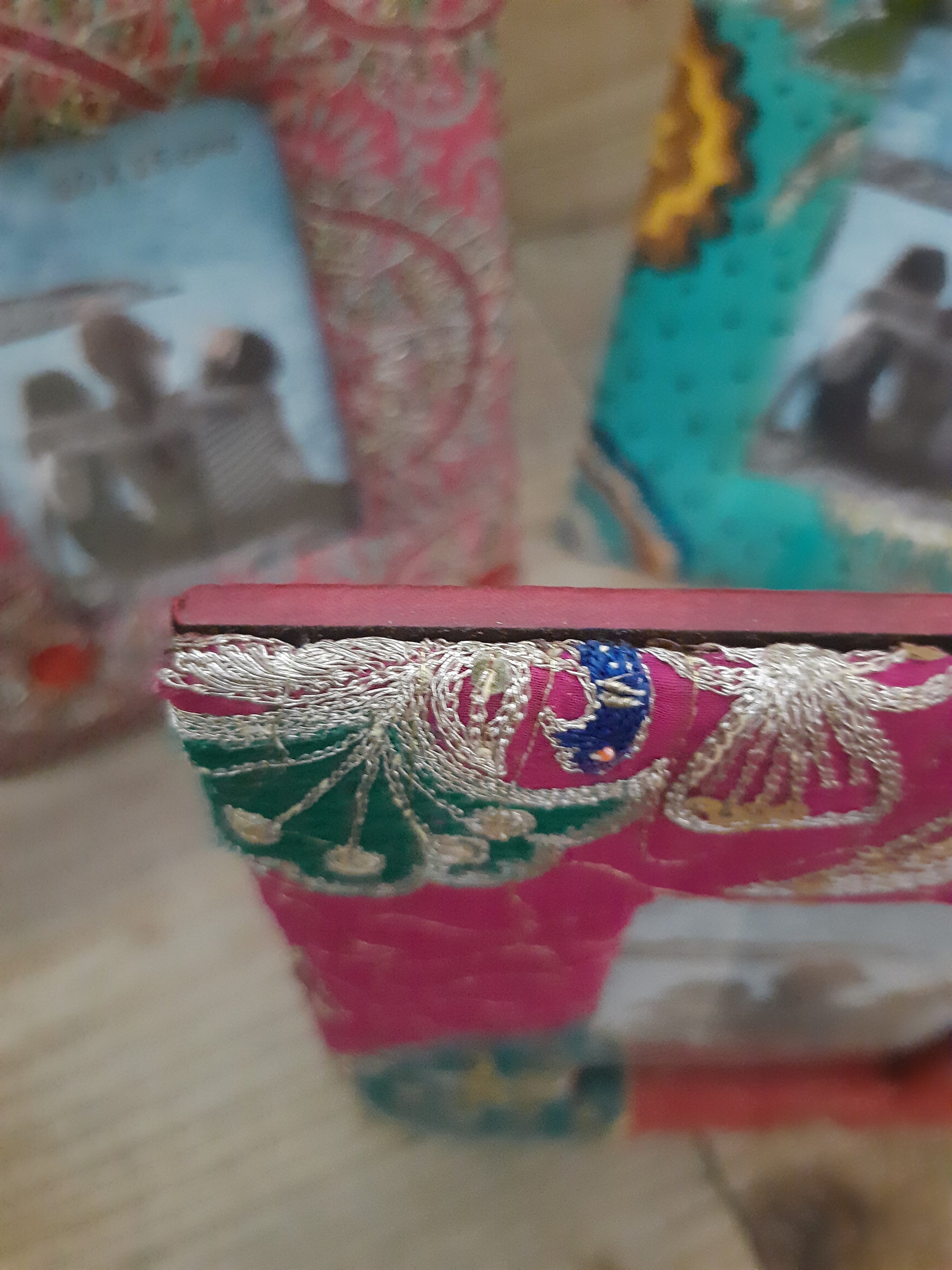 Handmade colourful vintage photo frame