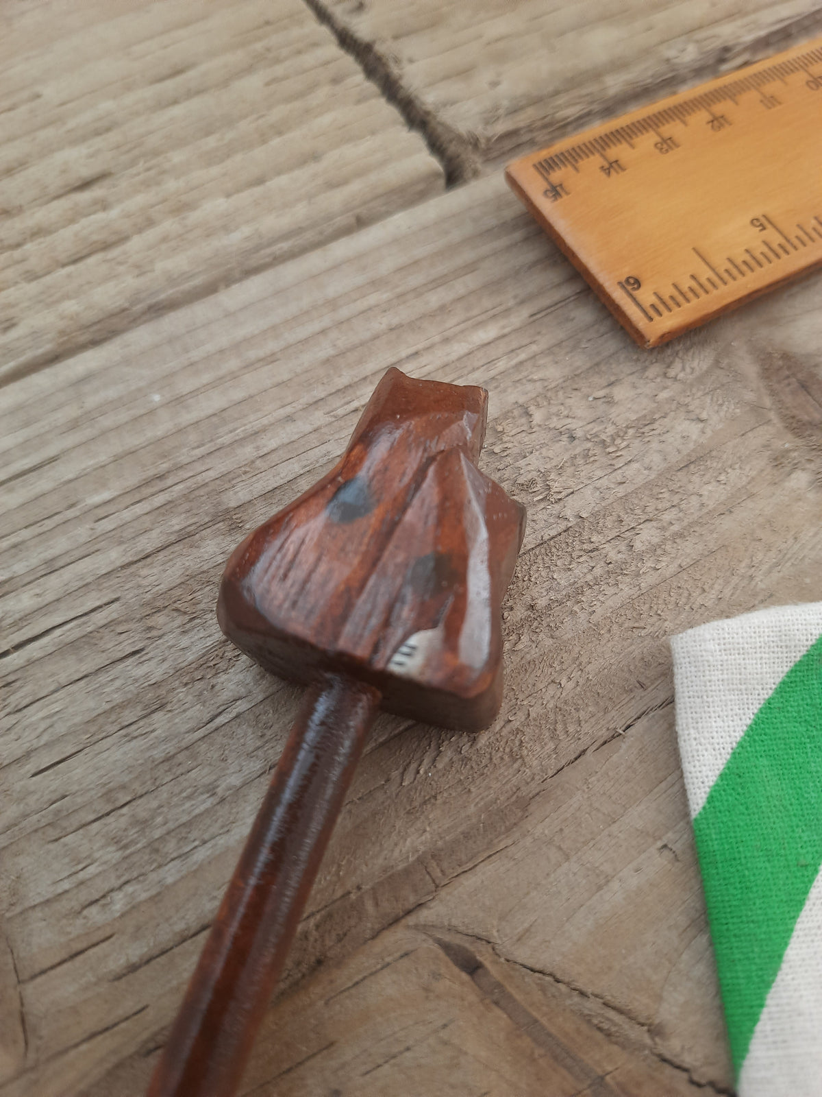 Handmade wooden cat pencil