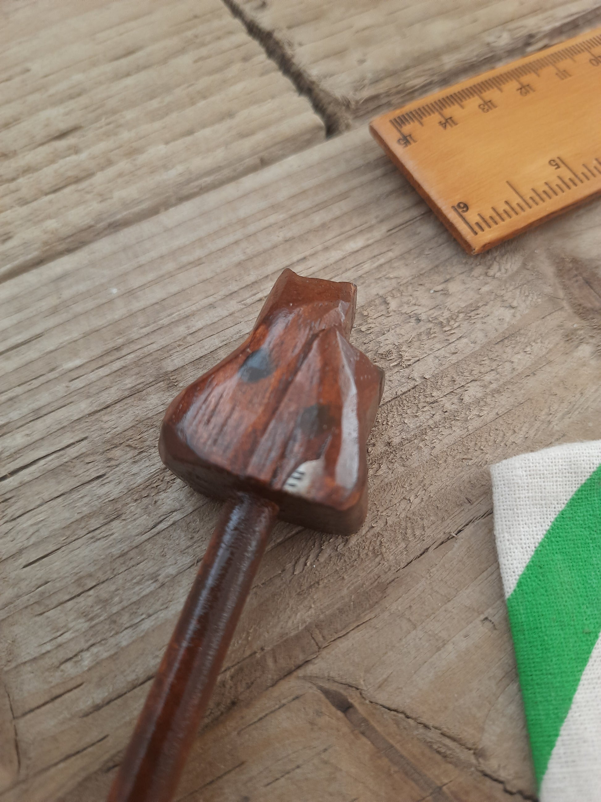 Handmade wooden cat pencil