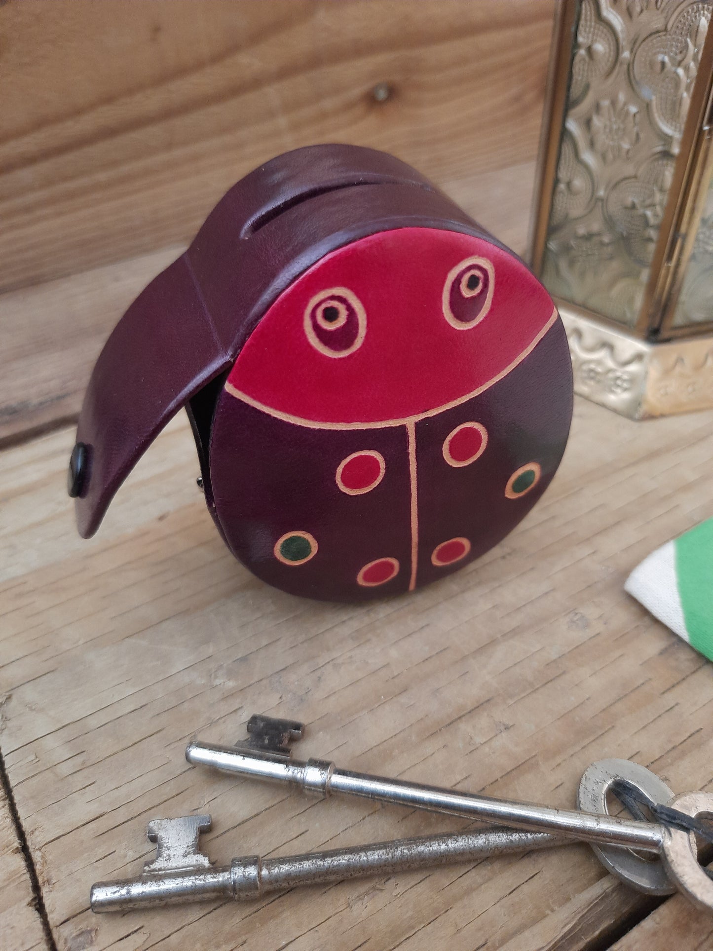 Ladybird Leather Children's Money Box