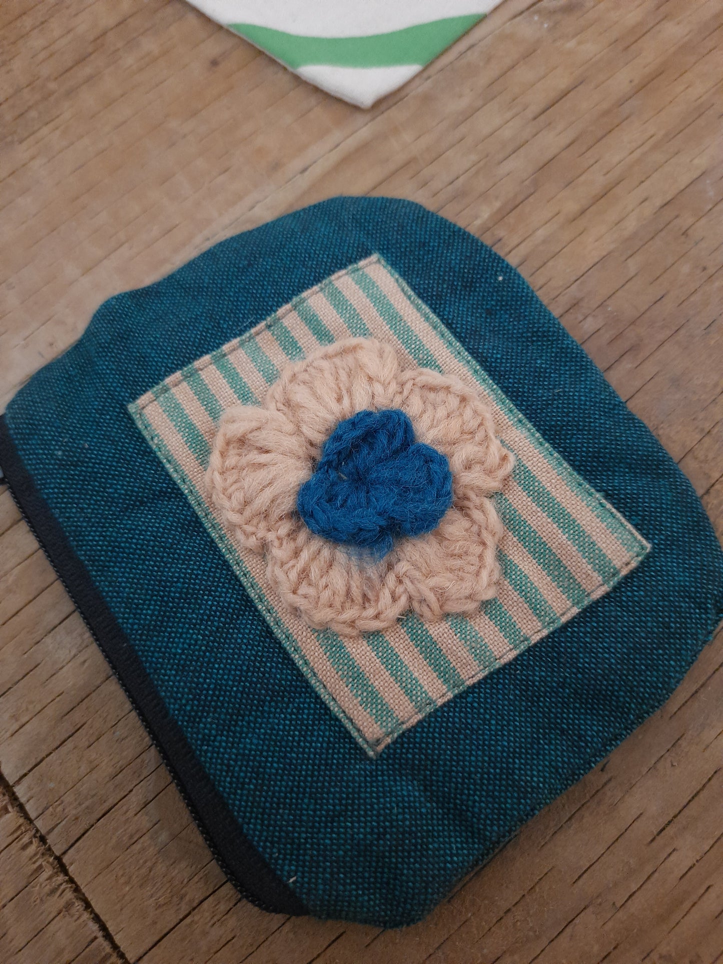 Green Flower Coin Purse