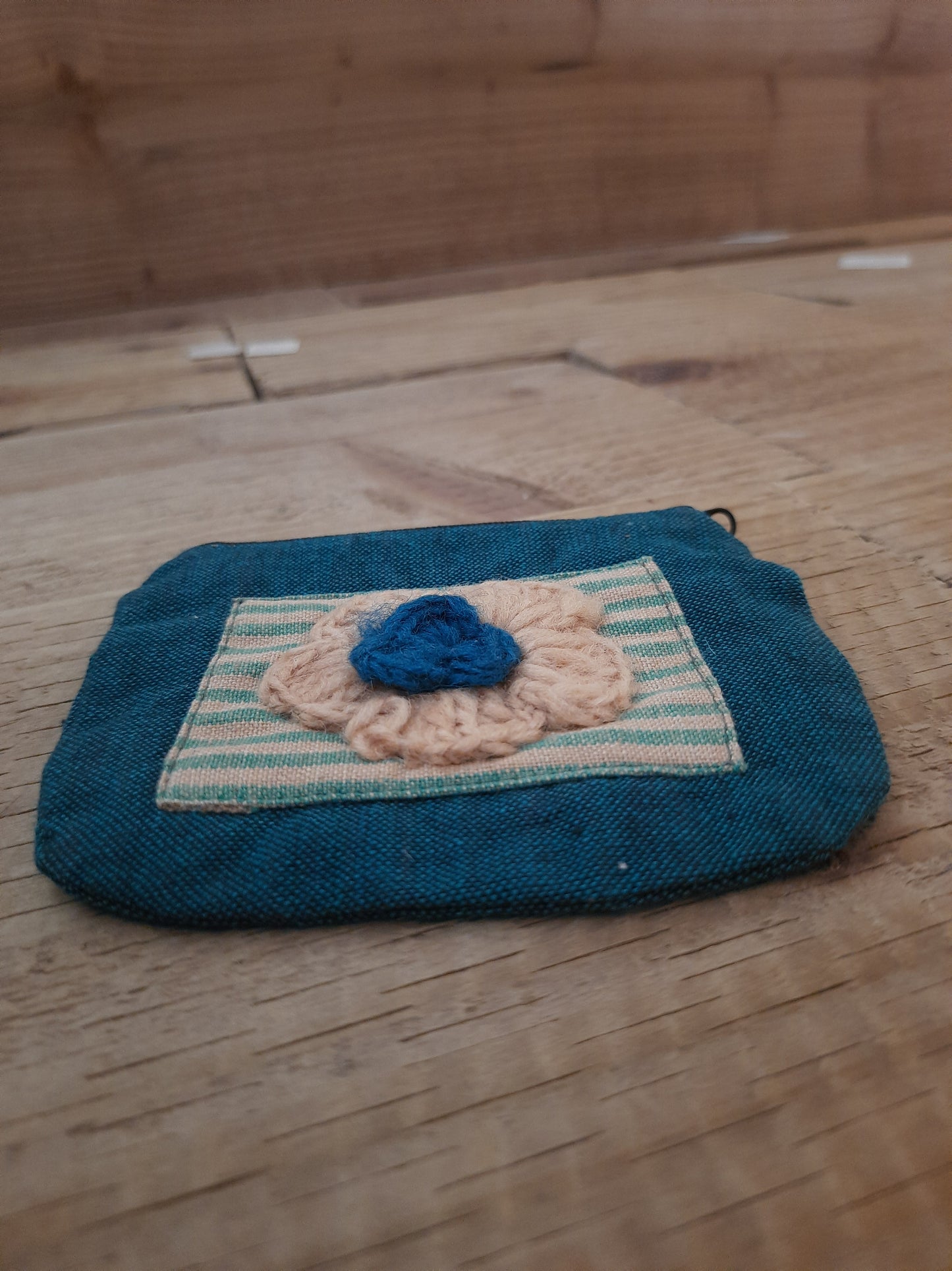 Green Flower Coin Purse