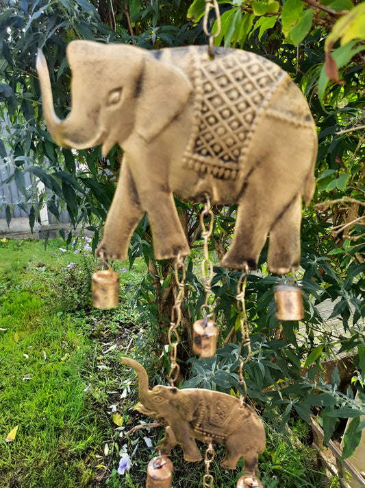 Metal Wind Chimes Elephants