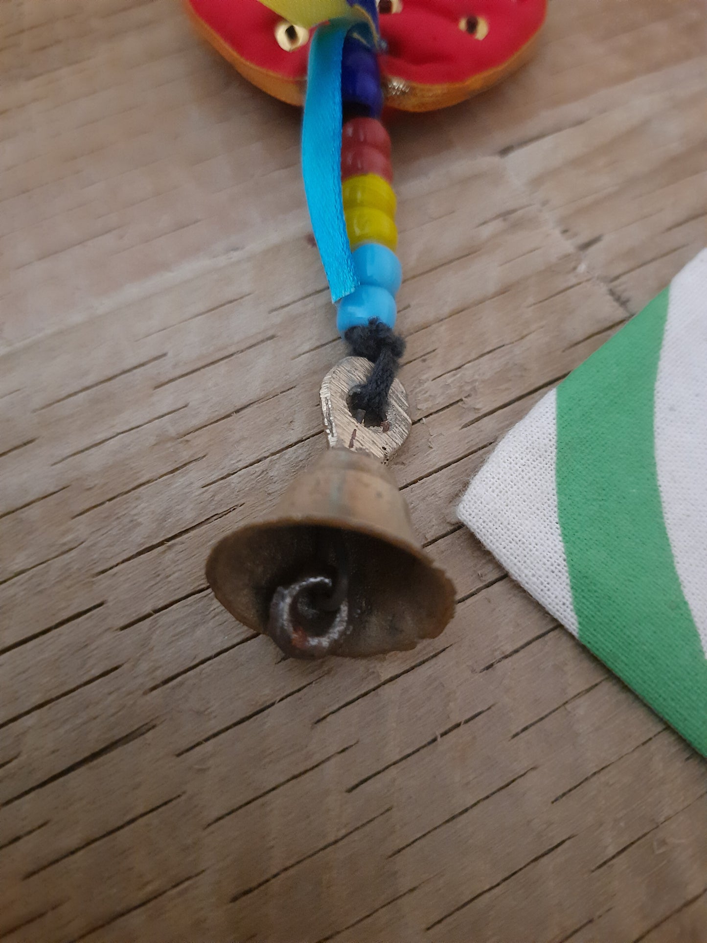 Handmade heart hanging bells from India