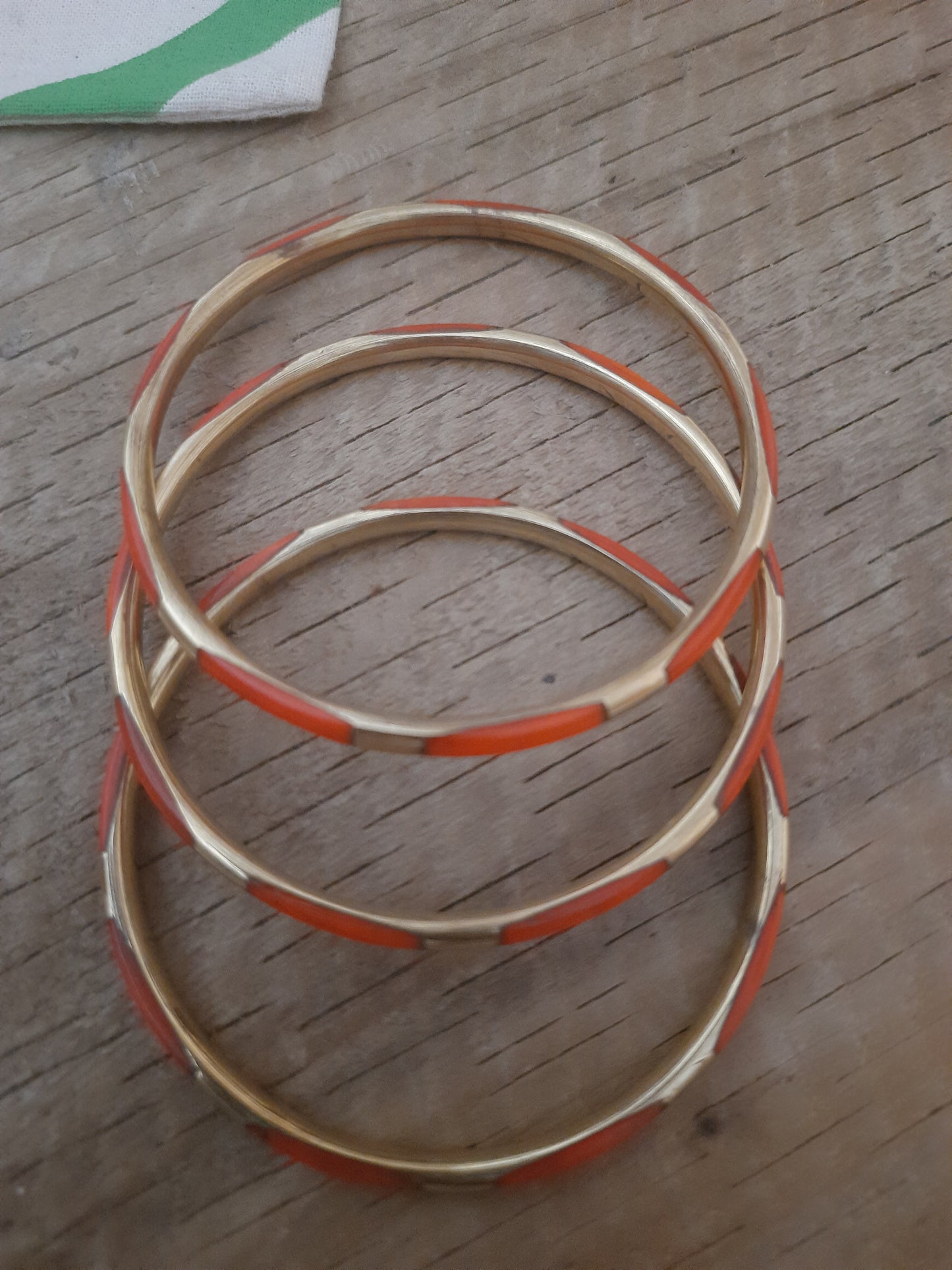 Bright Orange Bangle Set