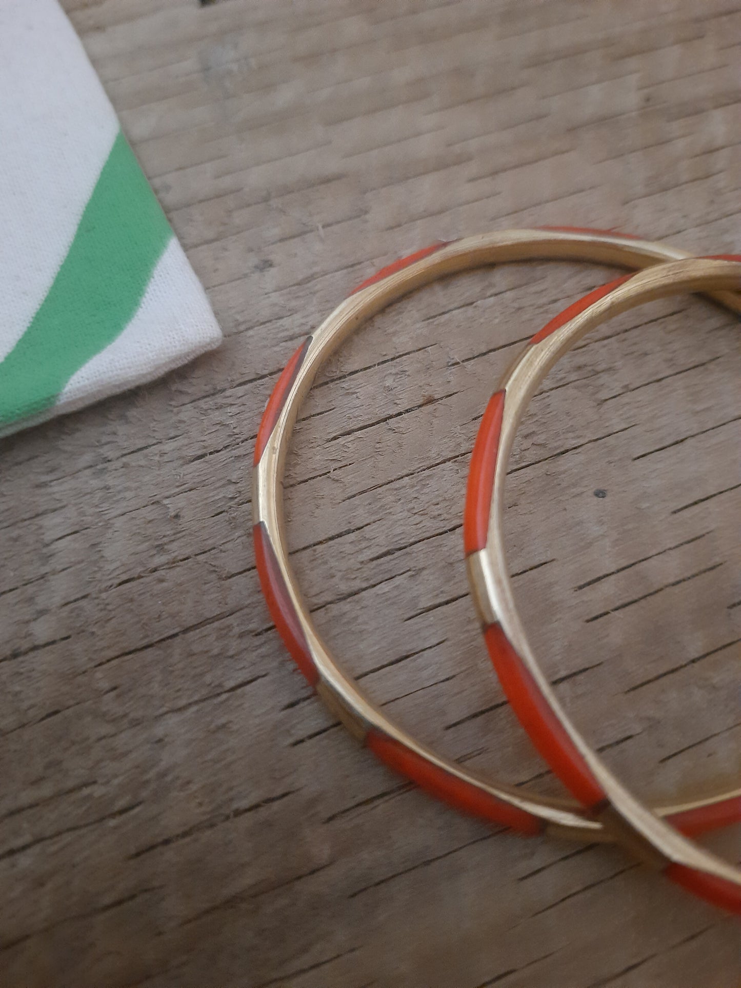 Bright Orange Bangle Set