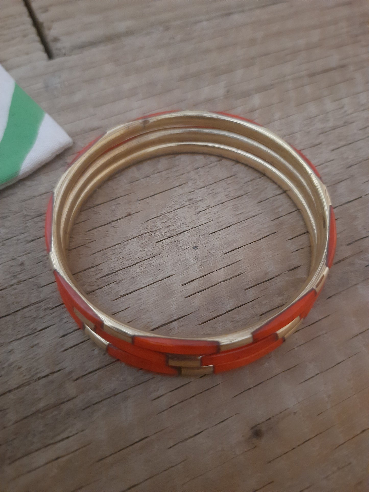 Bright Orange Bangle Set