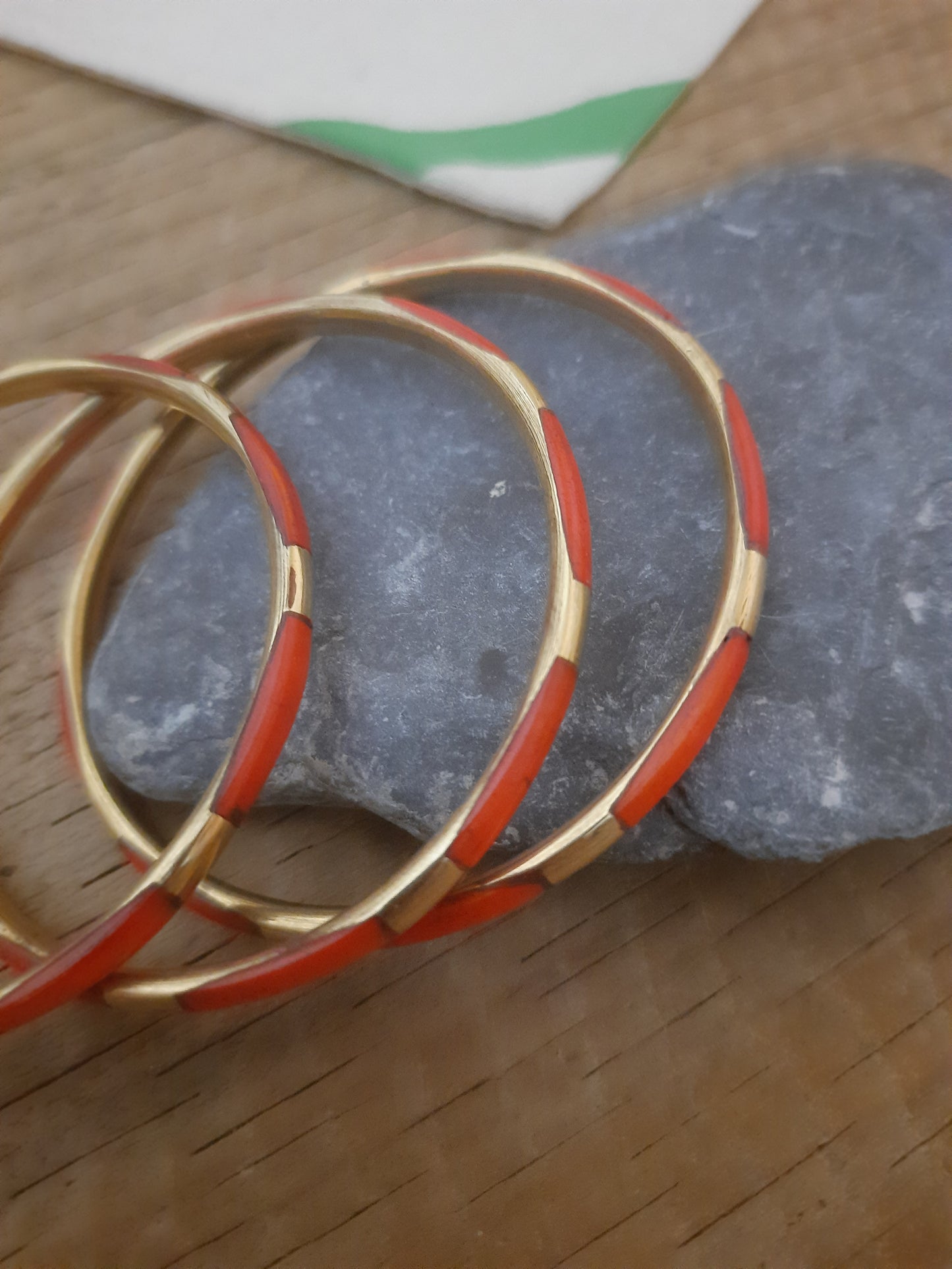 Bright Orange Bangle Set