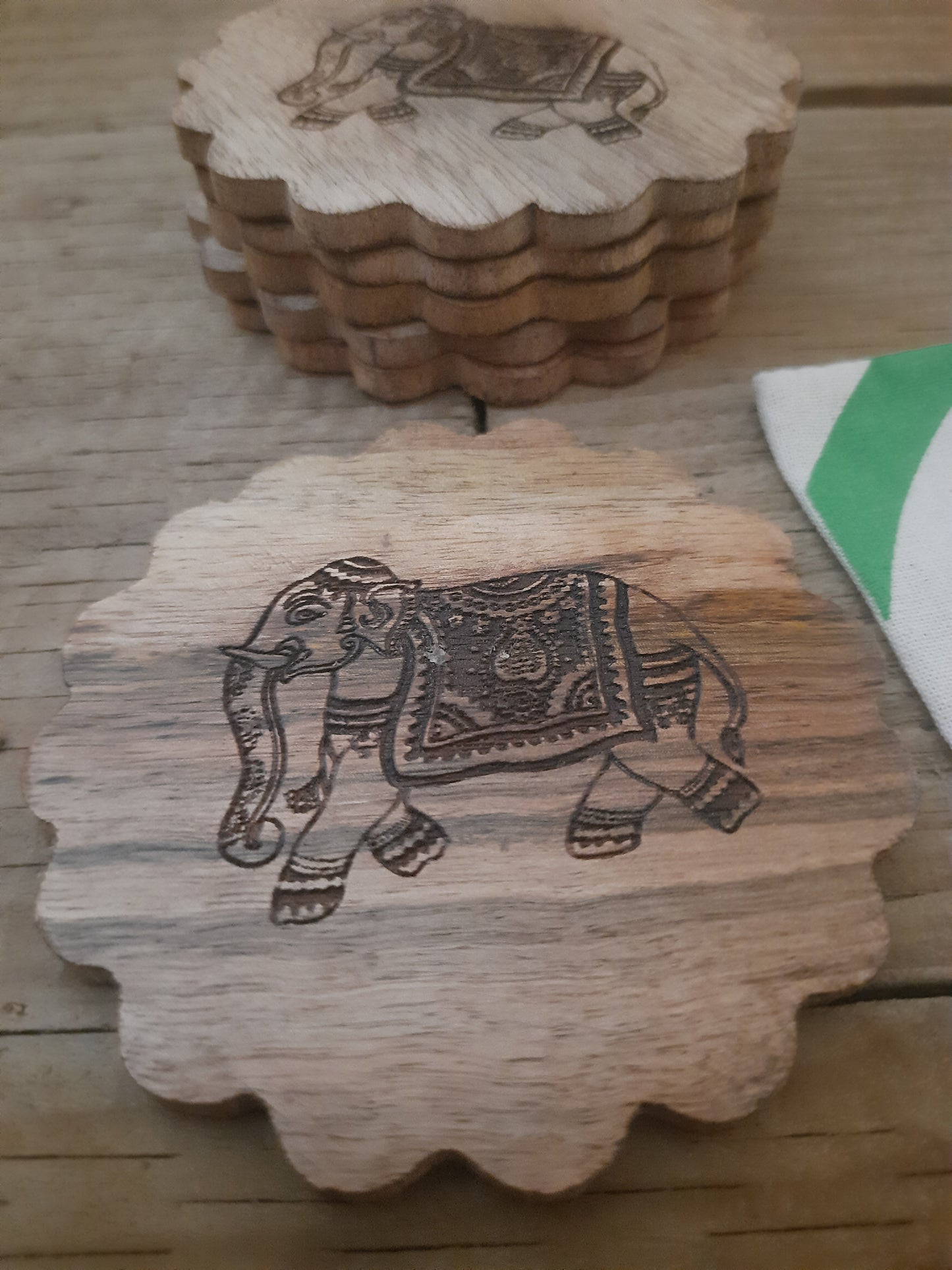 Luxury Wooden Coaster Set with Holder