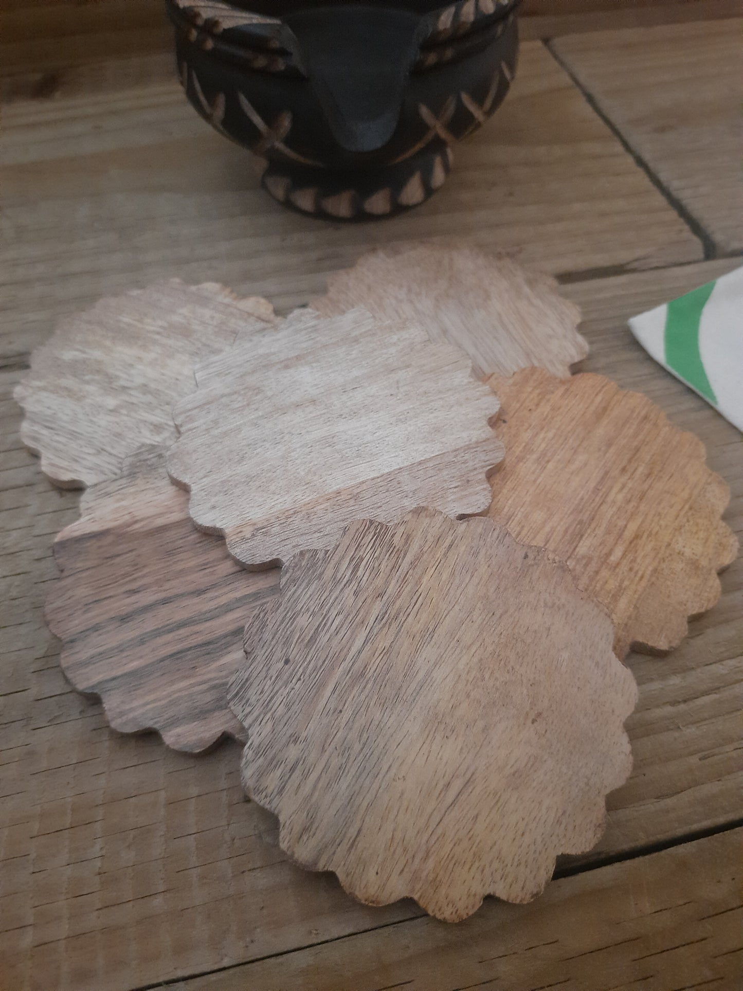 Luxury Wooden Coaster Set with Holder