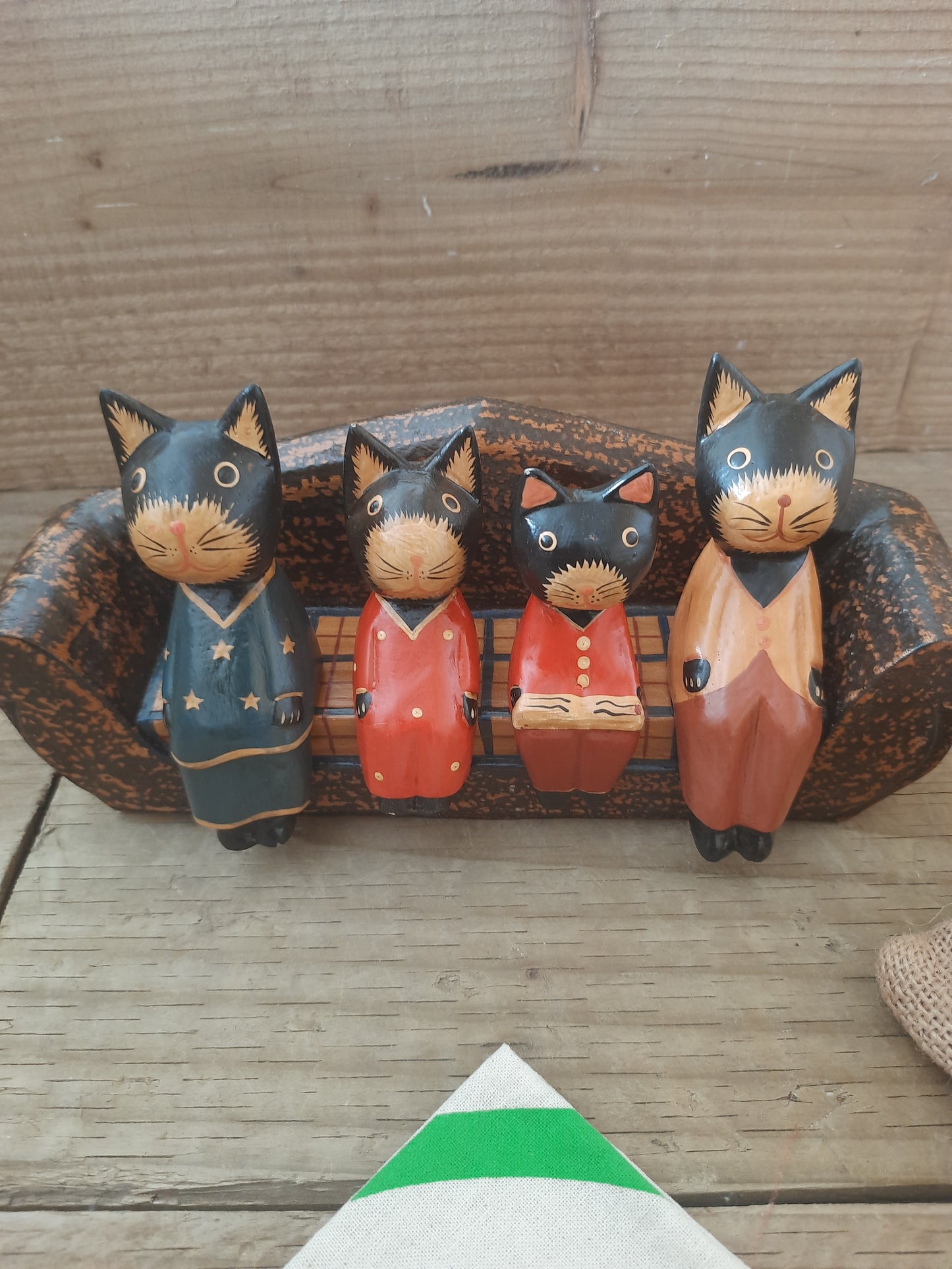 Cat Family on Sofa