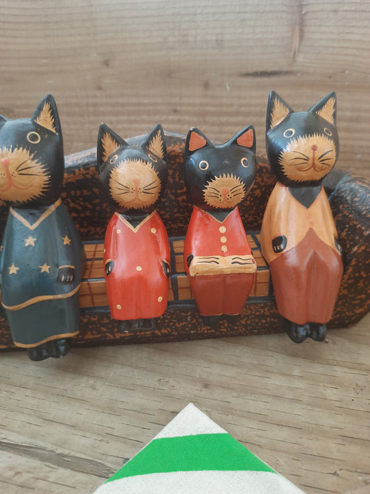 Cat Family on Sofa