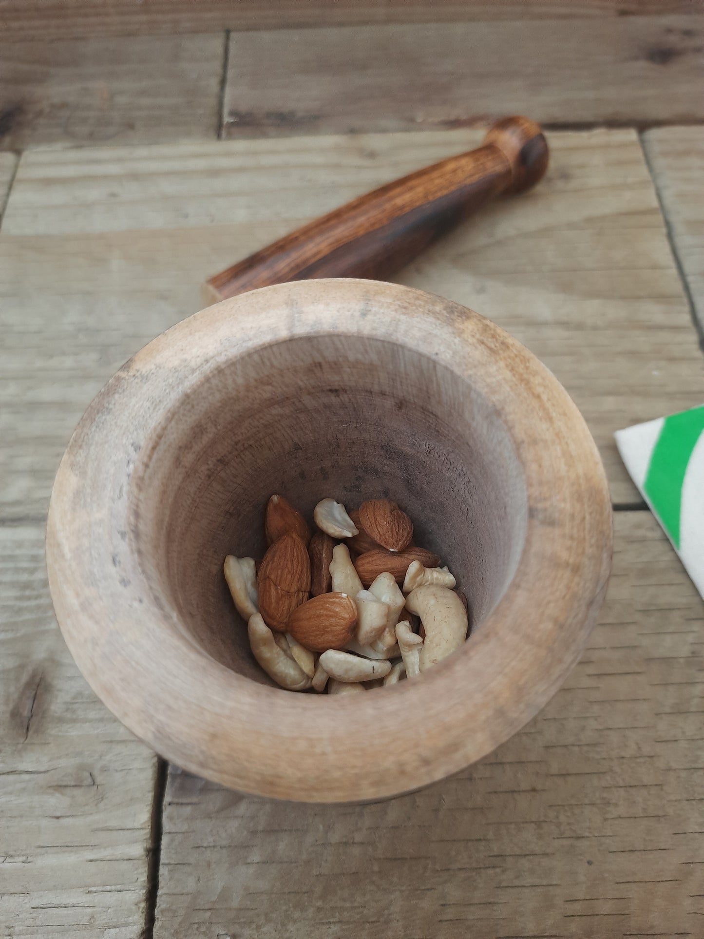 Wooden Pestle and Mortar