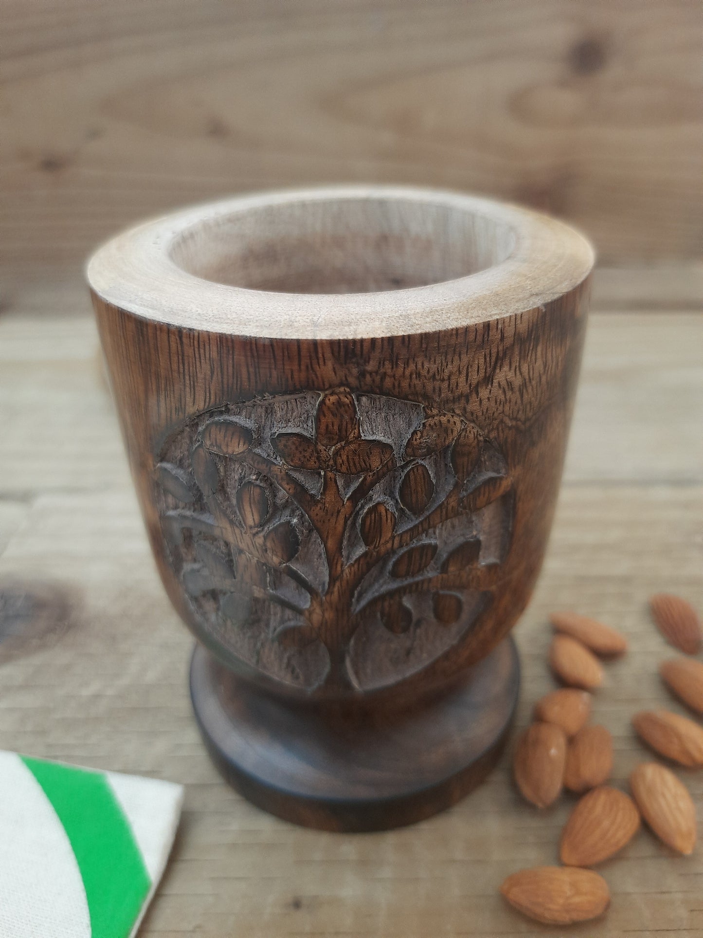 Wooden Pestle and Mortar
