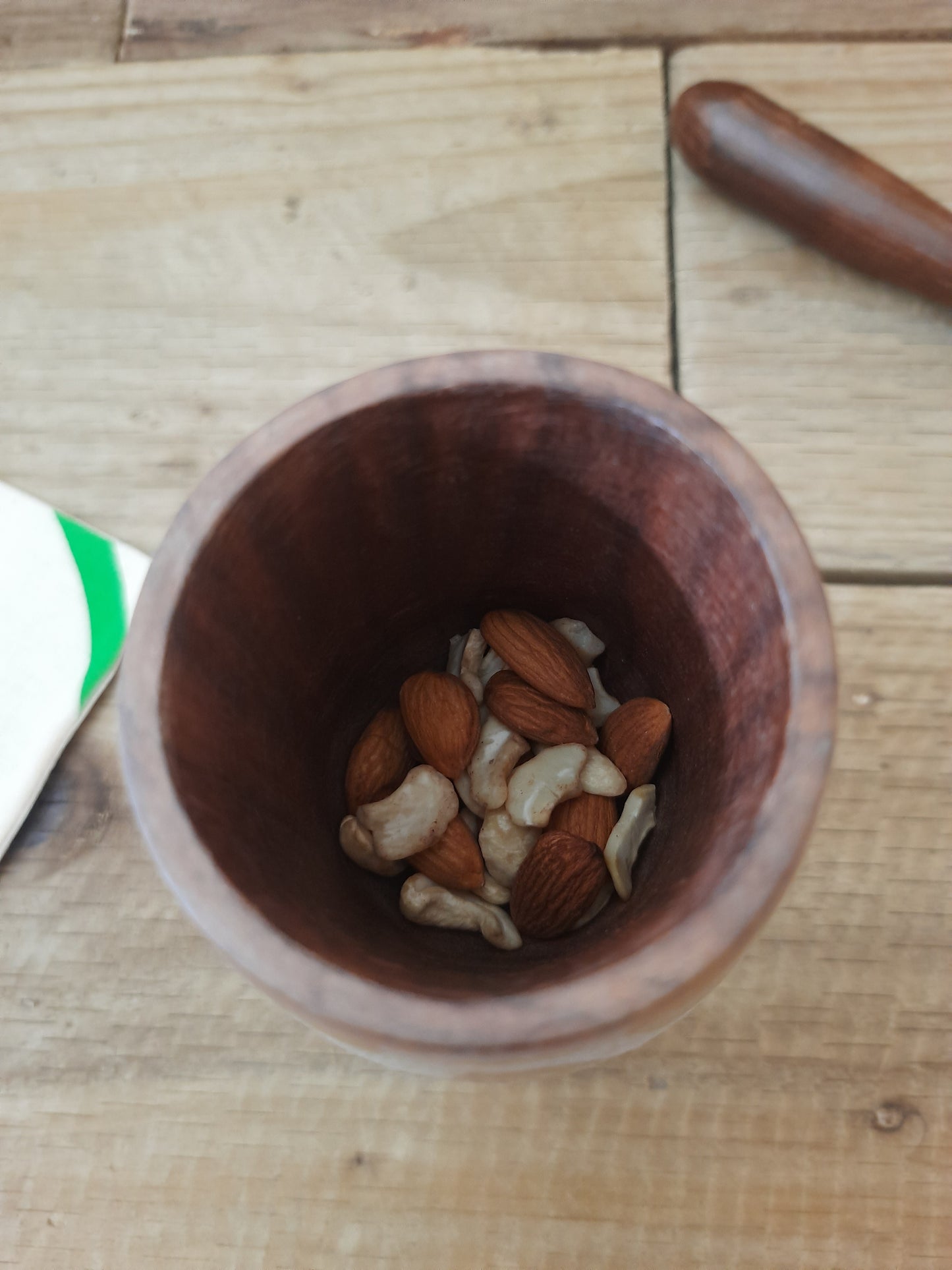 Traditional Wooden Mortar and Pestle