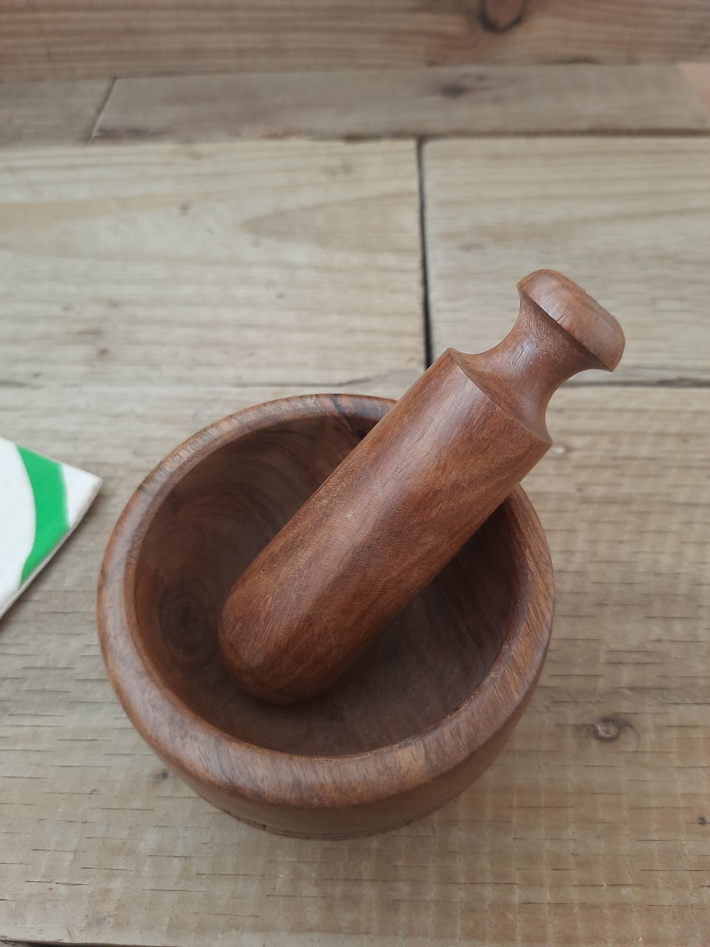 Natural Wood Mortar Pestle Kitchen Tool
