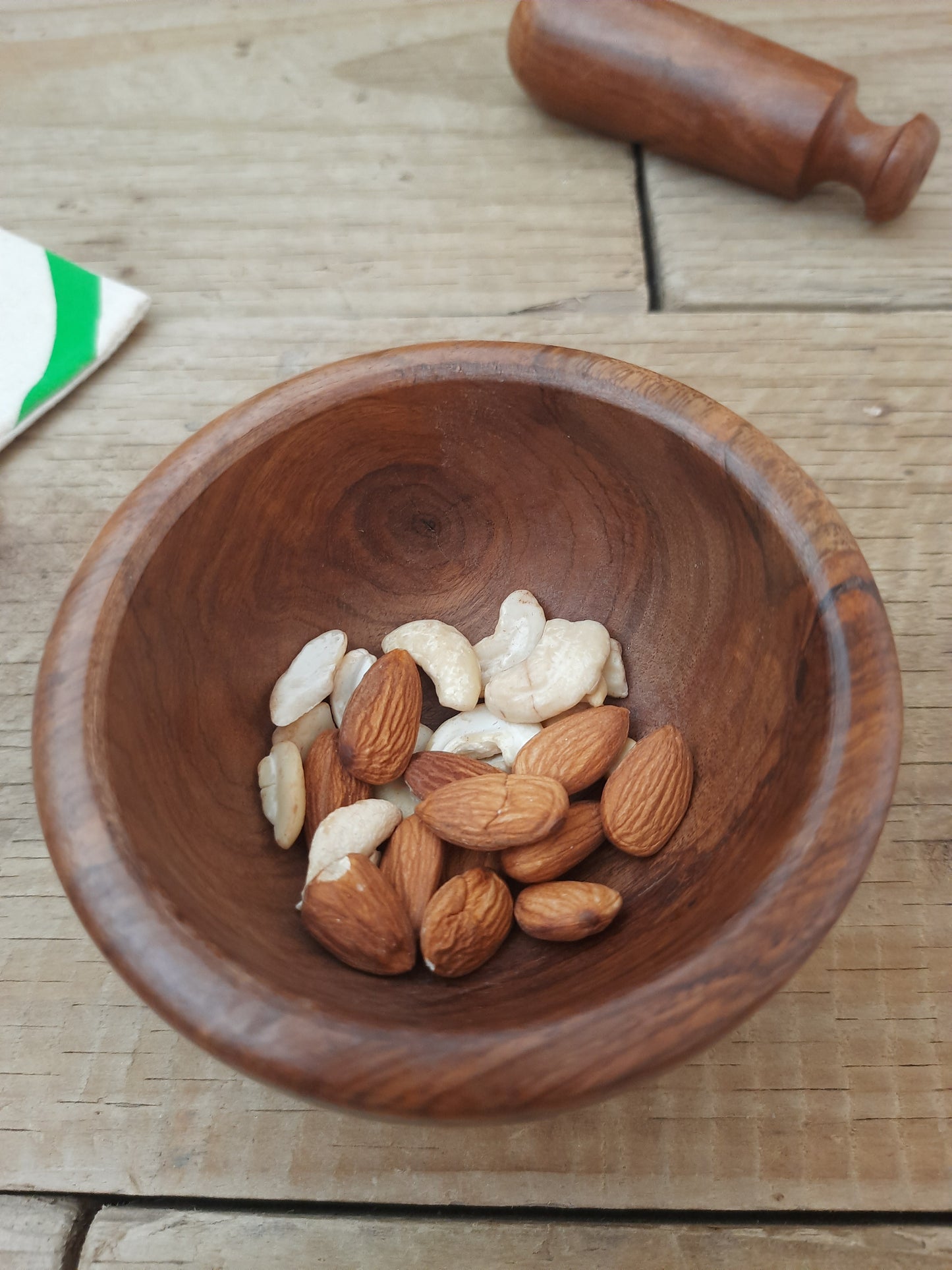 Natural Wood Mortar Pestle Kitchen Tool