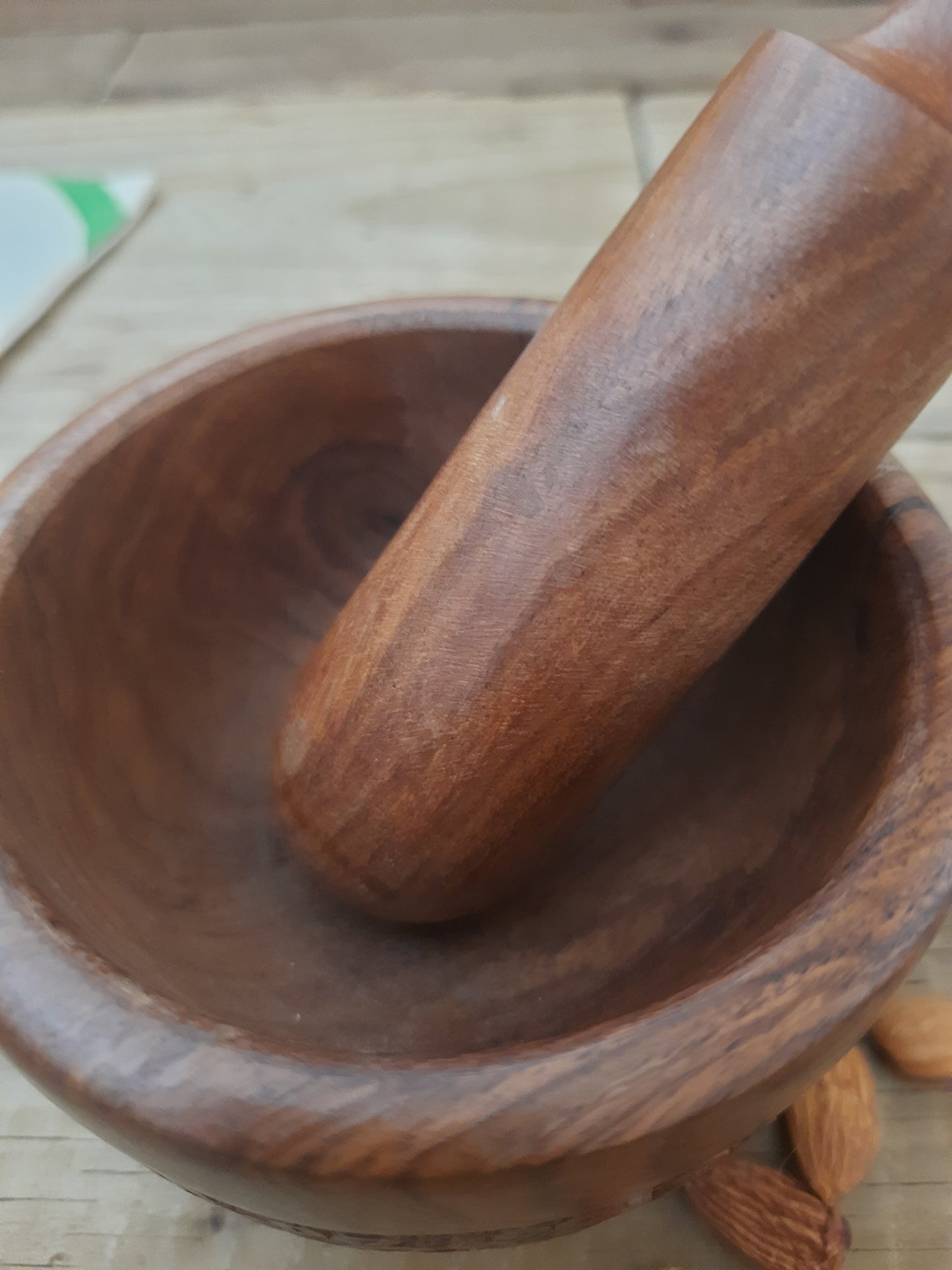 Natural Wood Mortar Pestle Kitchen Tool
