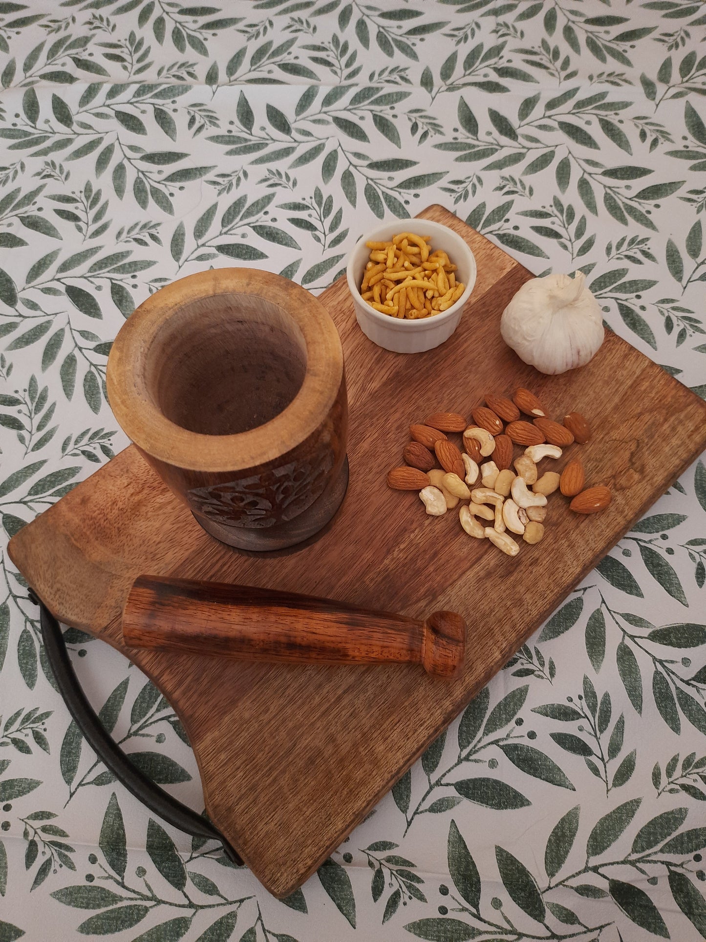 Wooden Pestle and Mortar