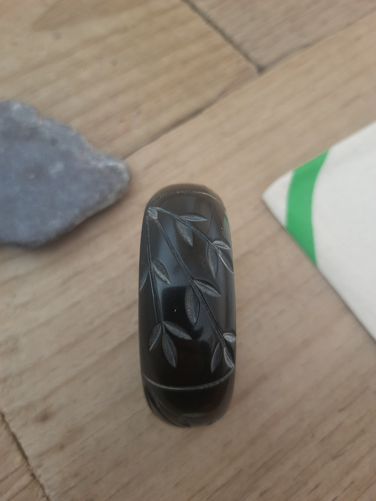 Artisan black bangle made in India