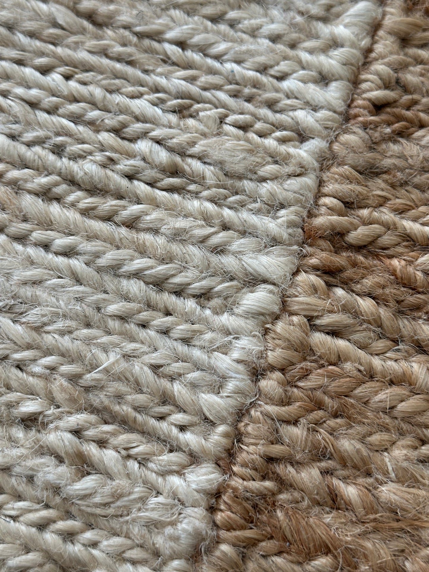 Natural brown jute rug for home décor