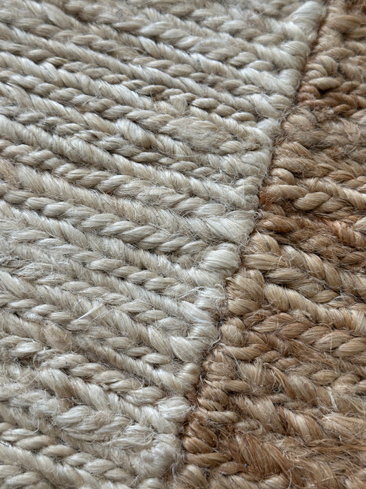 Natural brown jute rug for home décor