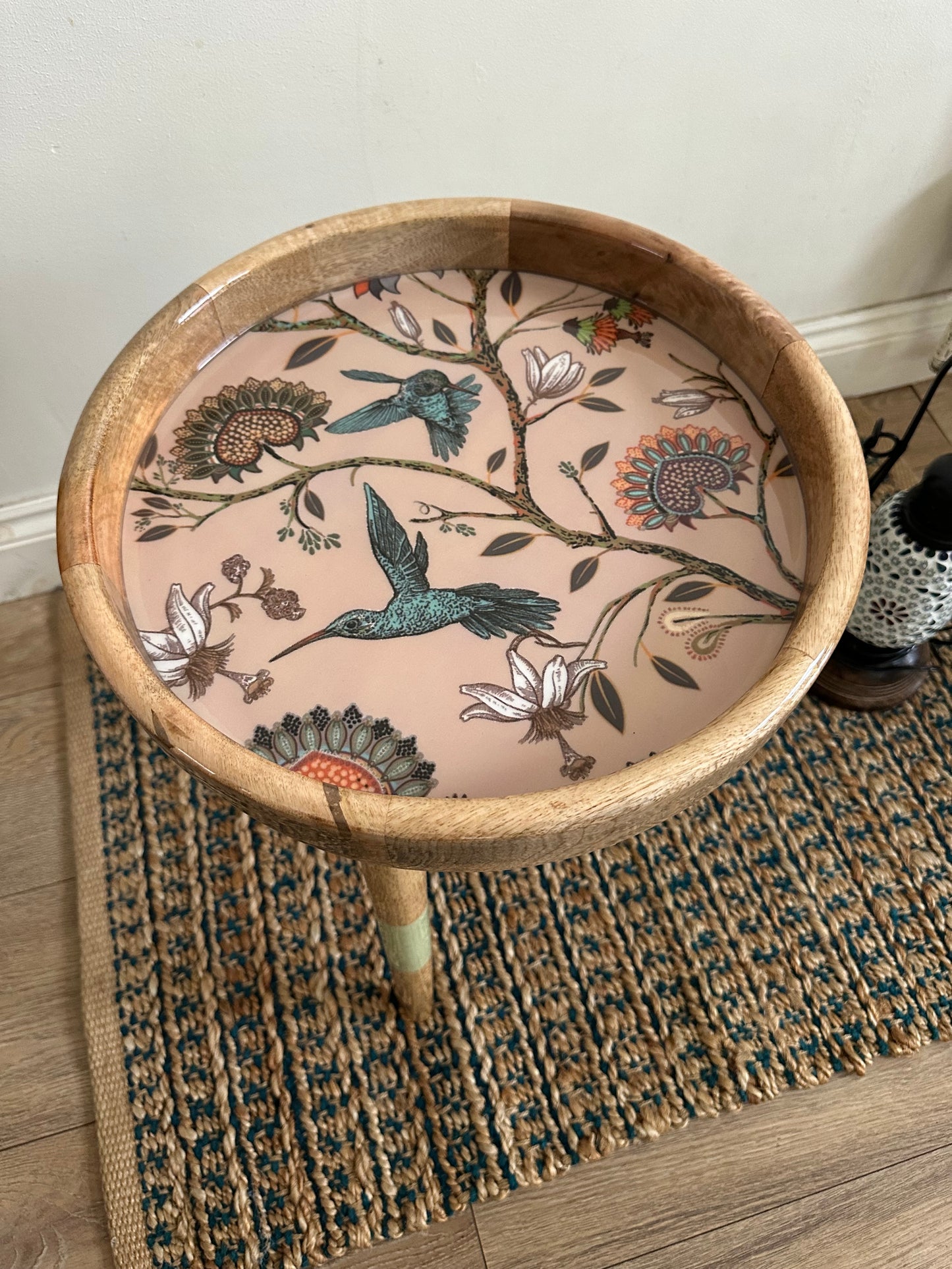 Small Light Wood Coffee Table Tray