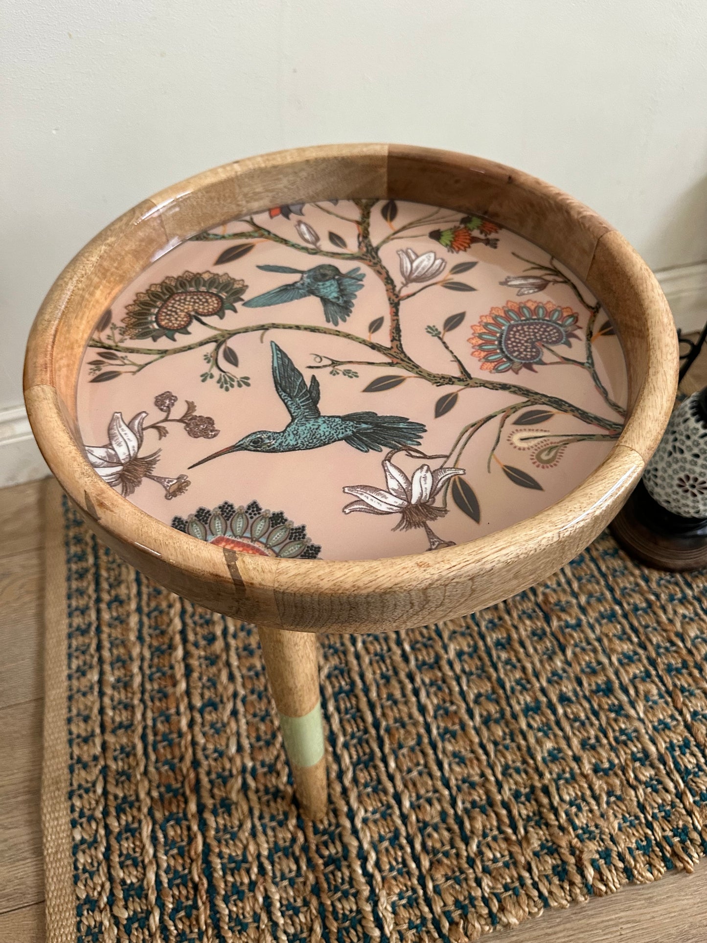 Small Light Wood Coffee Table Tray